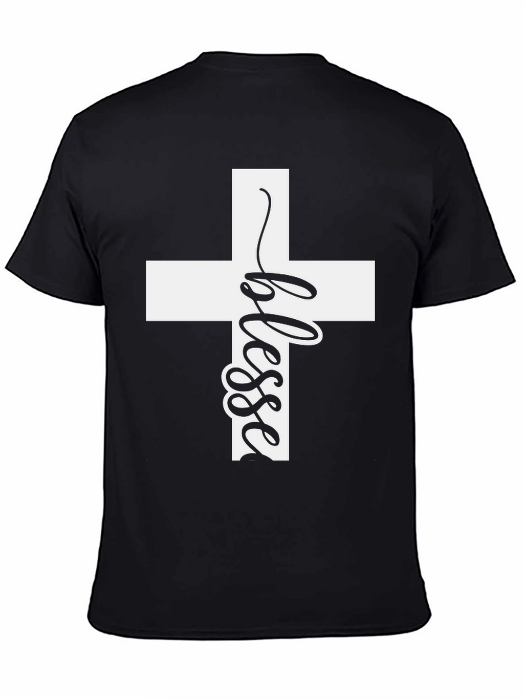Blessed Cross Graphic T-Shirt - Christian Apparel
