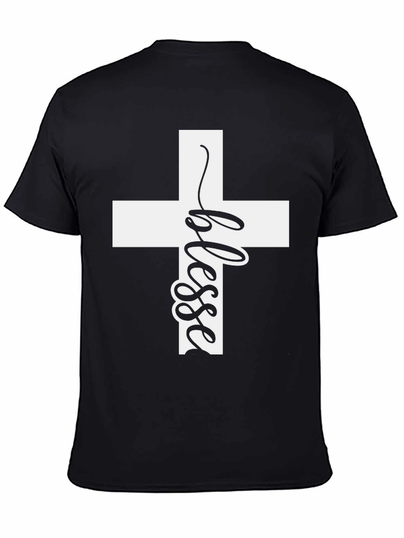 Blessed Cross Graphic T-Shirt - Christian Apparel