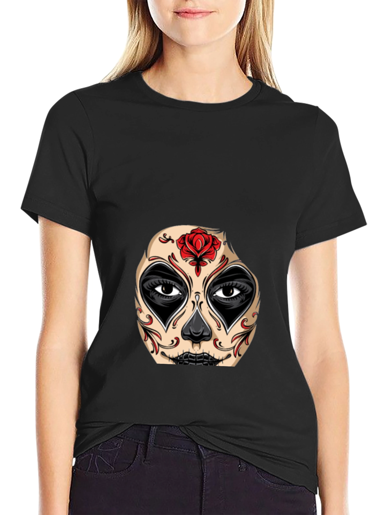 Sugar Skull Graphic Tee - Dia de los Muertos Style