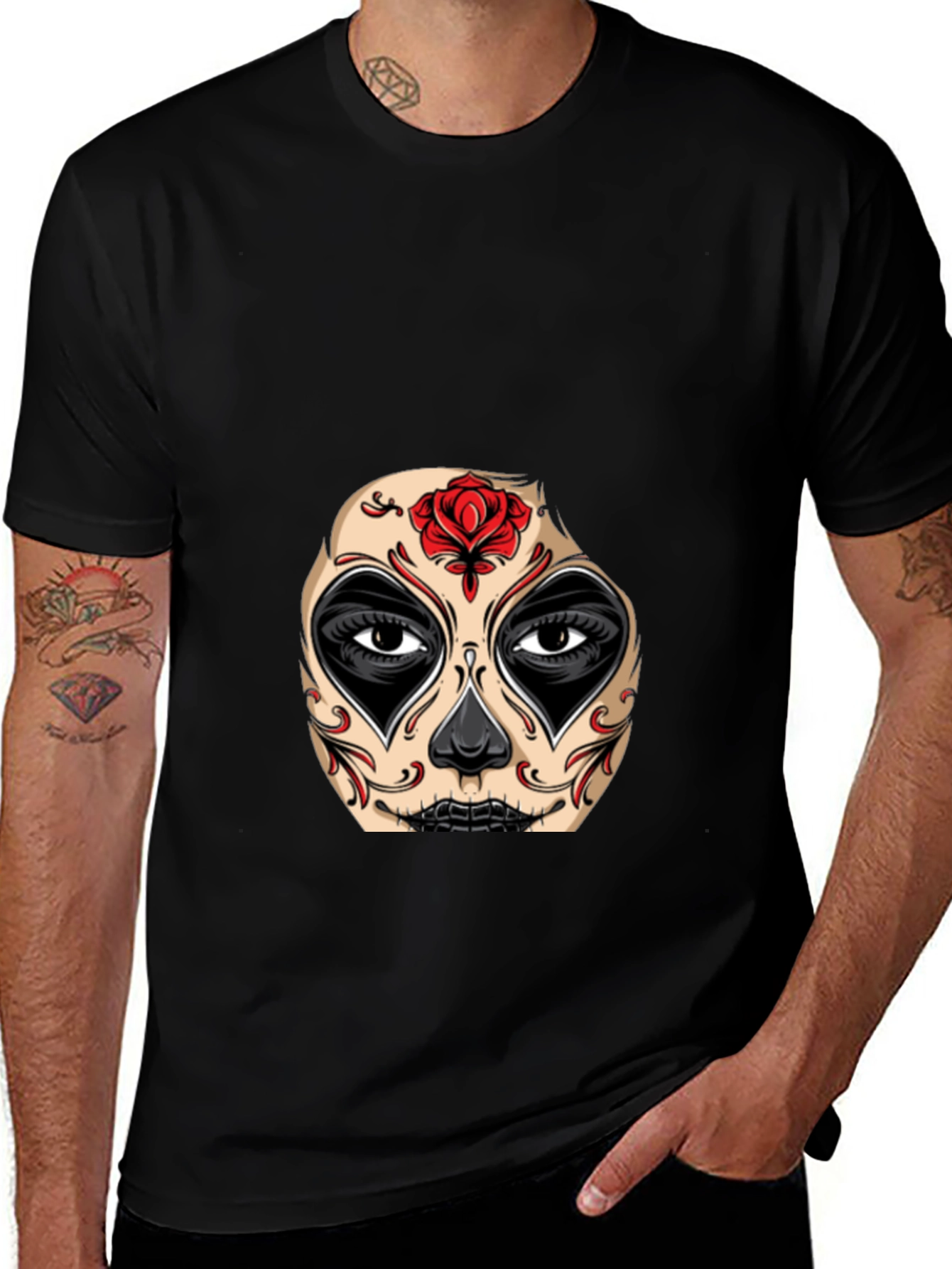 Sugar Skull Graphic Tee - Dia de los Muertos Style