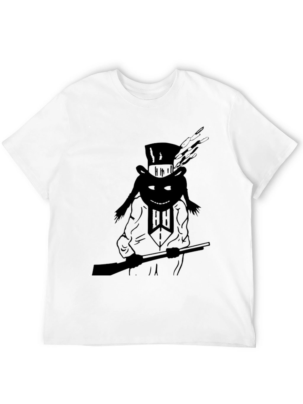 Black T-Shirt with Top Hat Hunter Graphic