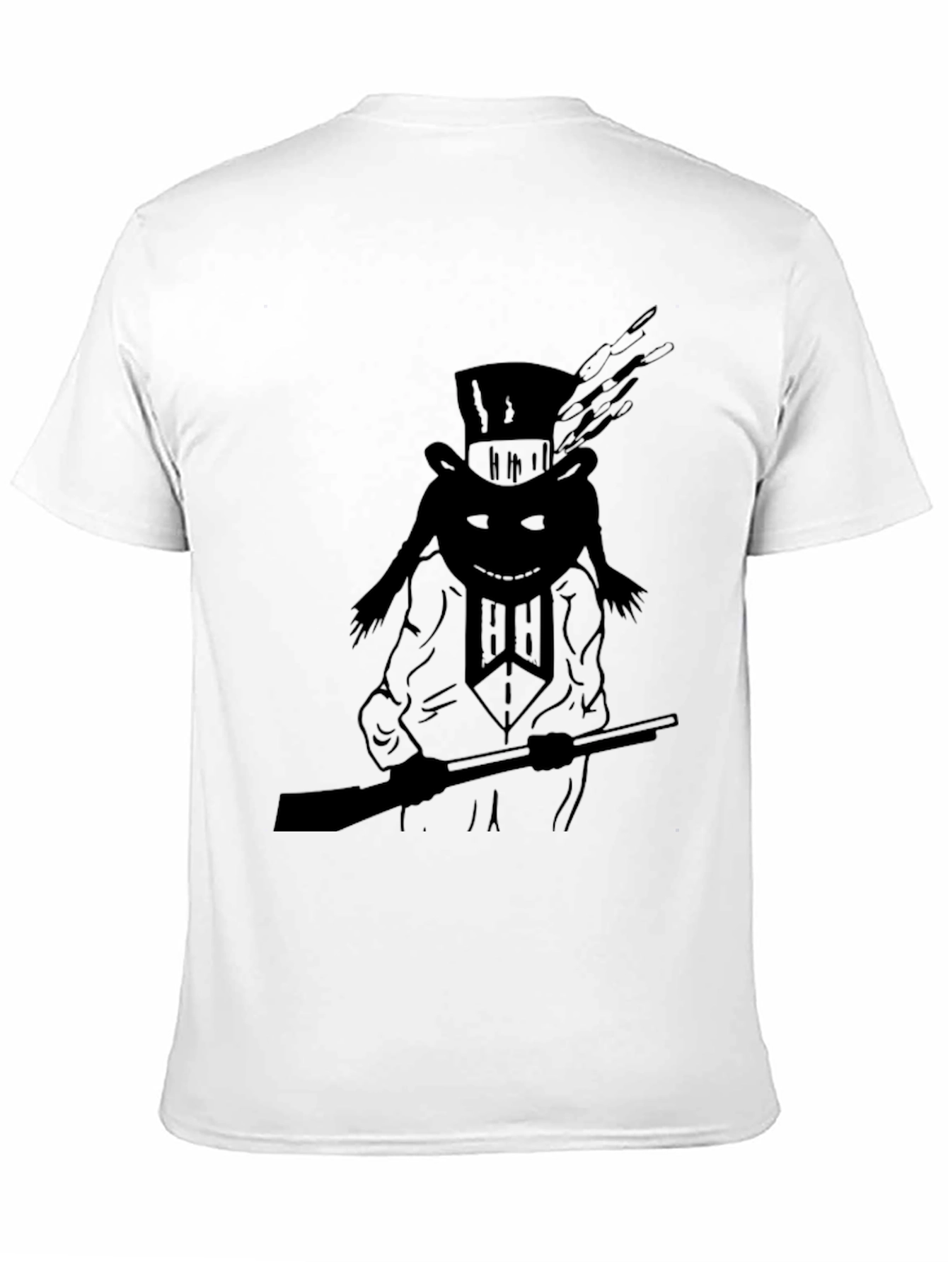 Black T-Shirt with Top Hat Hunter Graphic