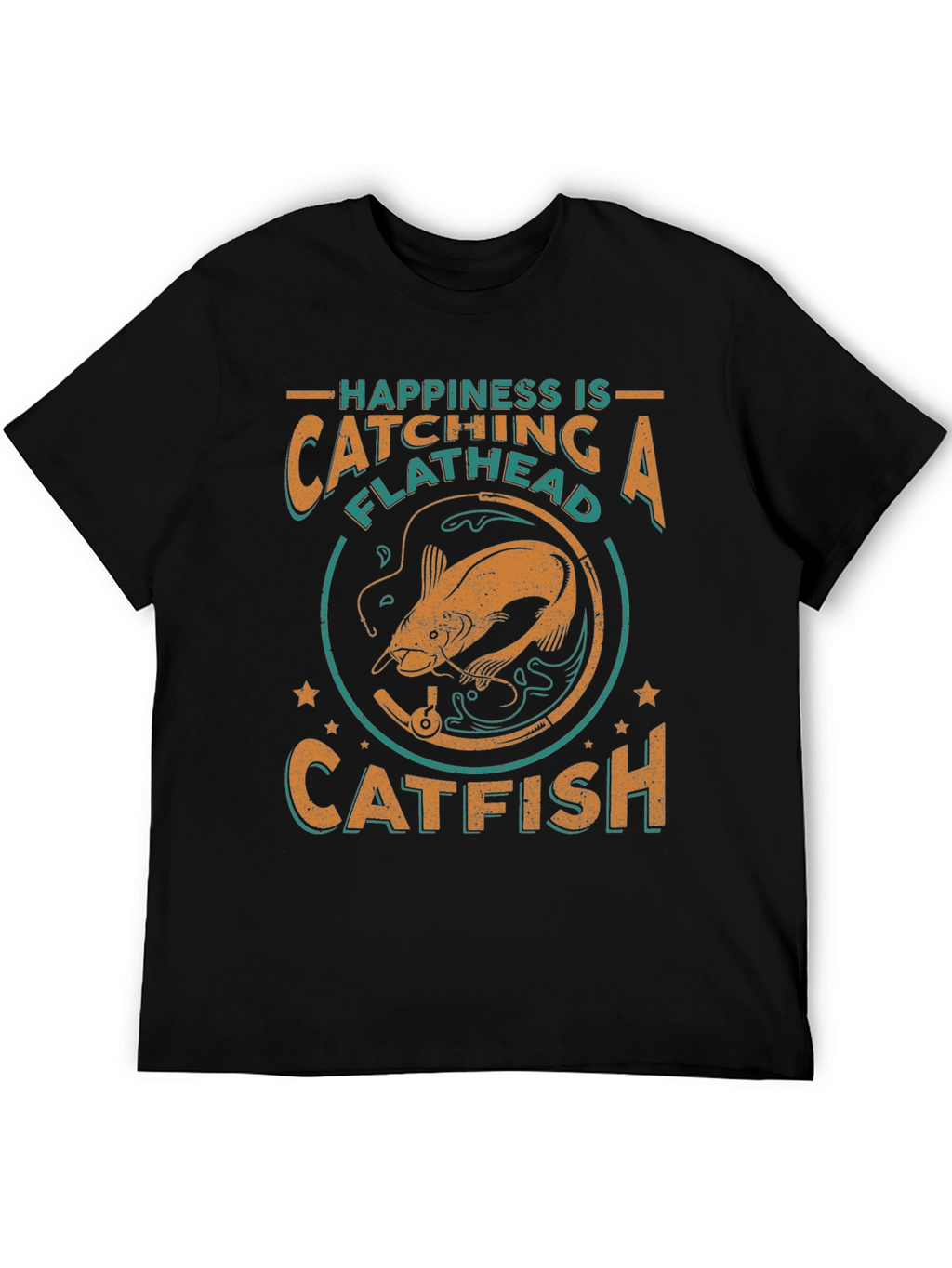 Happiness Catching Flathead Catfish Graphic Tee