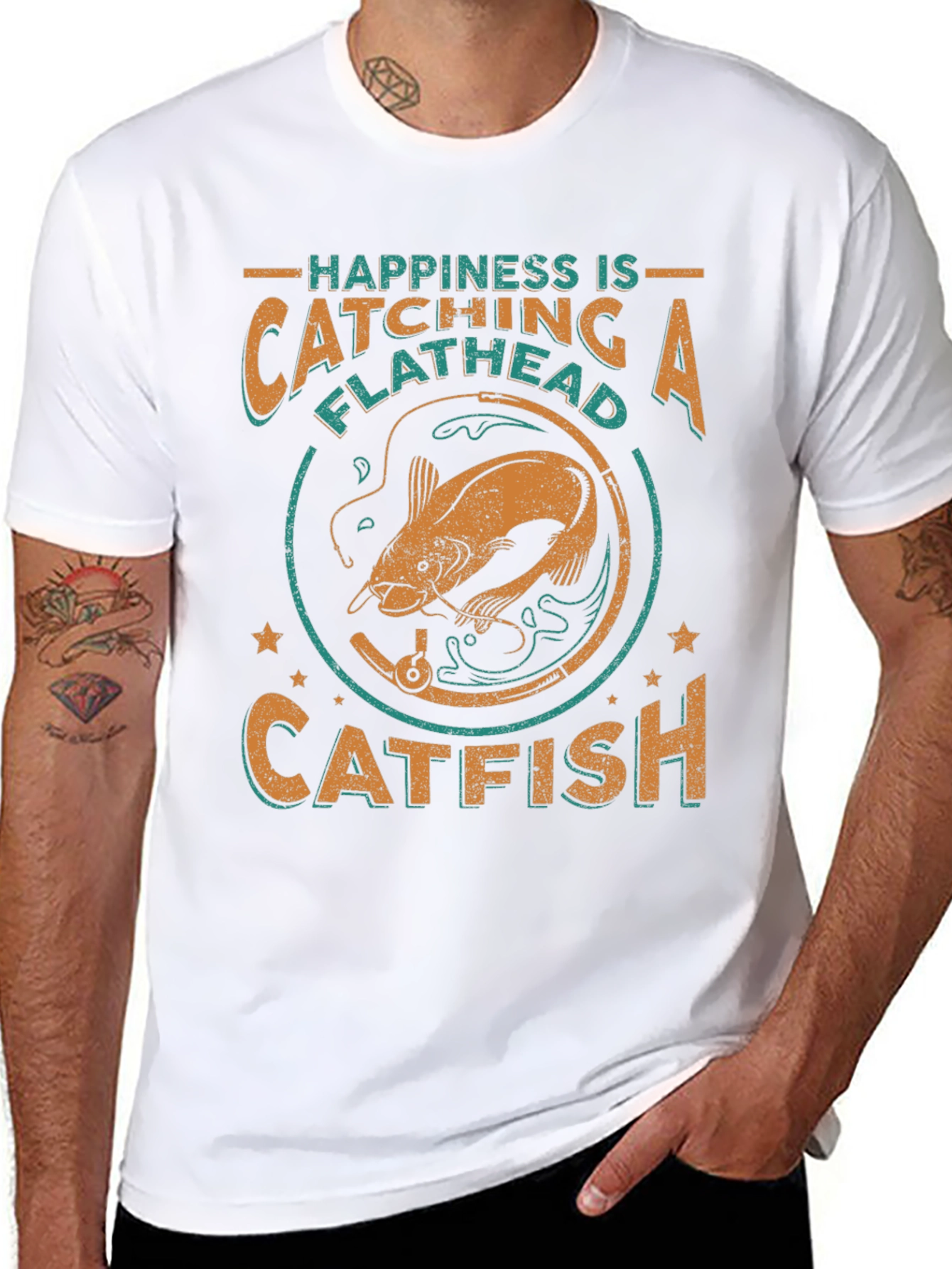 Happiness Catching Flathead Catfish Graphic Tee
