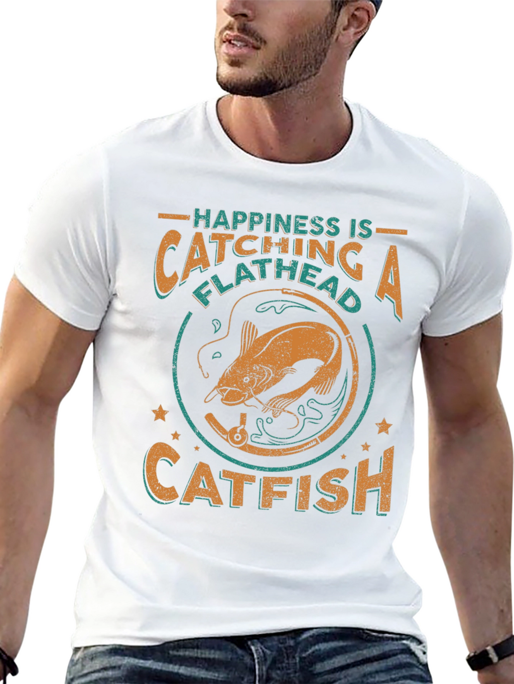 Happiness Catching Flathead Catfish Graphic Tee