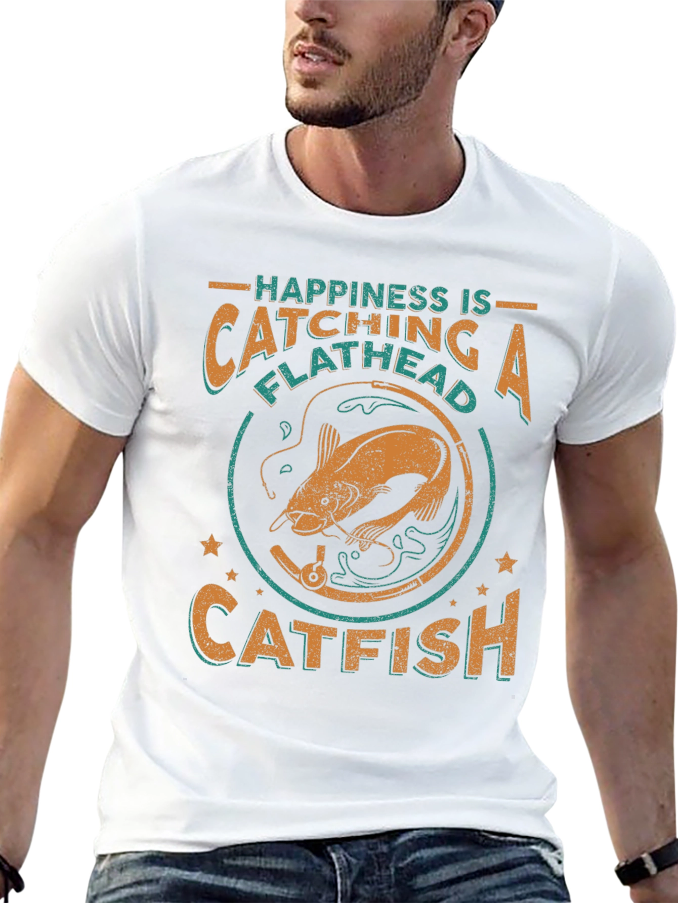 Happiness Catching Flathead Catfish Graphic Tee