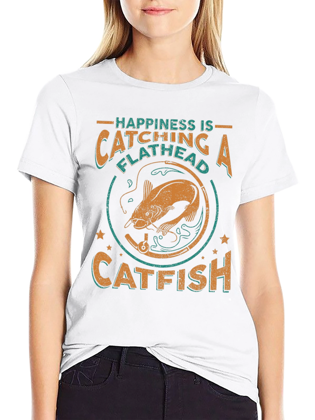Happiness Catching Flathead Catfish Graphic Tee