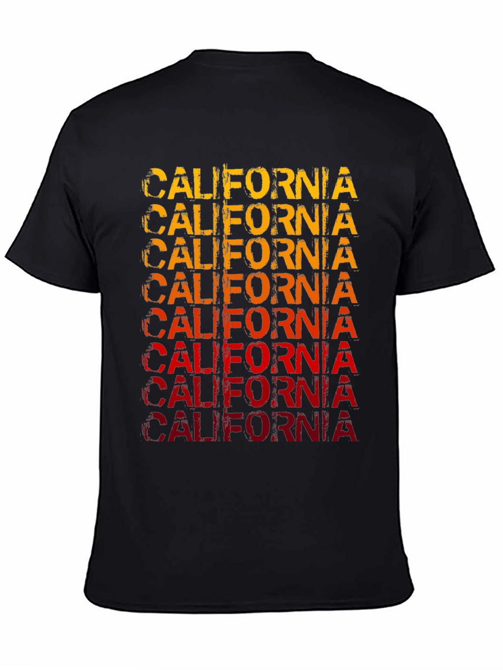 California Graphic Print Mens Black T-Shirt