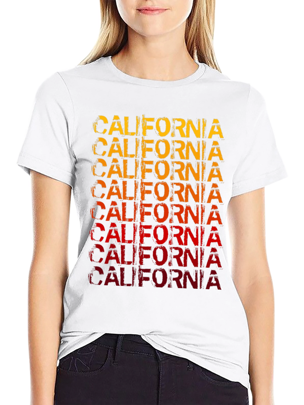 California Graphic Print Mens Black T-Shirt