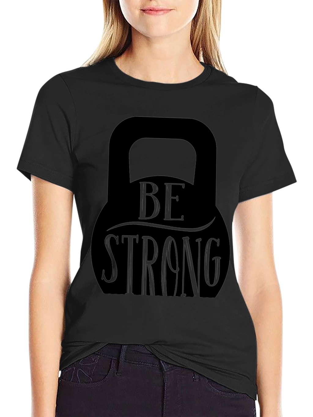 Be Strong Kettlebell Graphic T-Shirt - Fitness Apparel