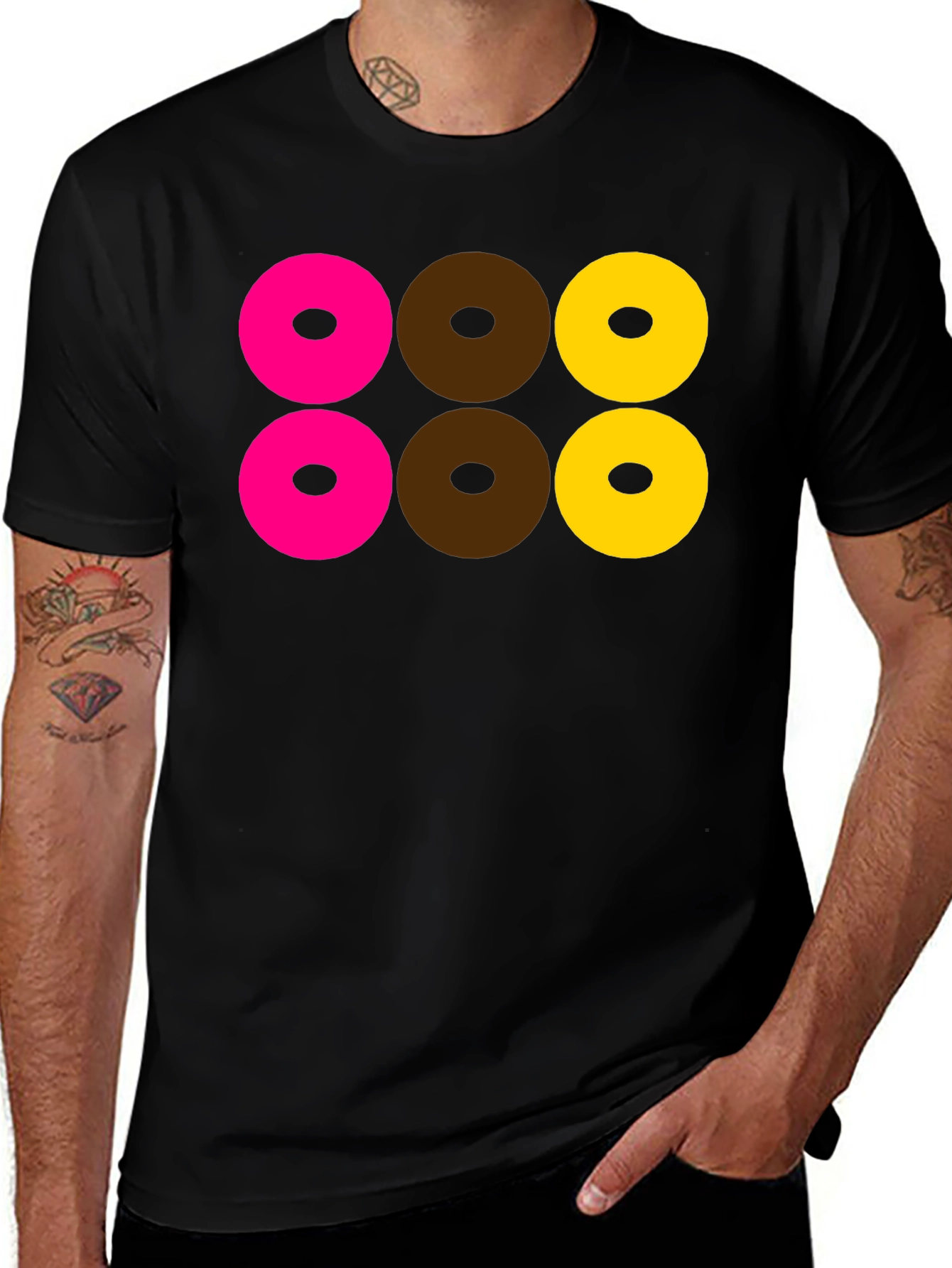 Fun Donut T-Shirt - Black