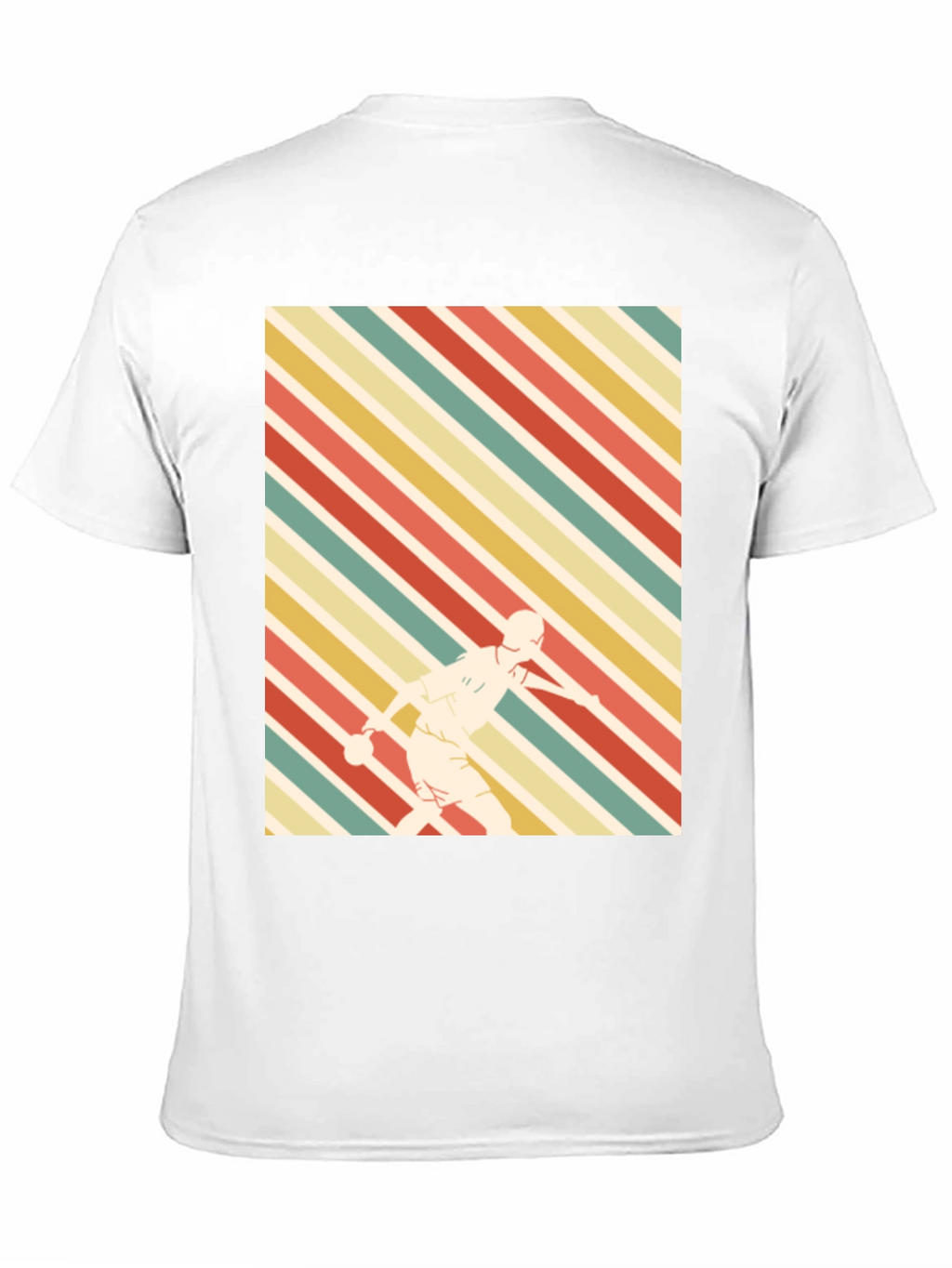 Retro Sports Tee - Striped Player Graphic