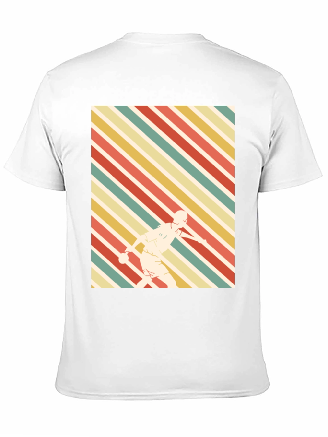 Retro Sports Tee - Striped Player Graphic