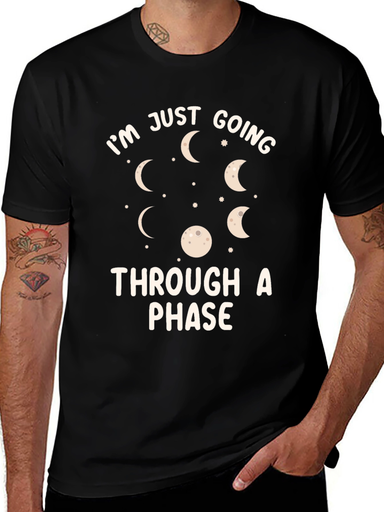 Moon Phase Graphic T-Shirt - Going Through a Phase