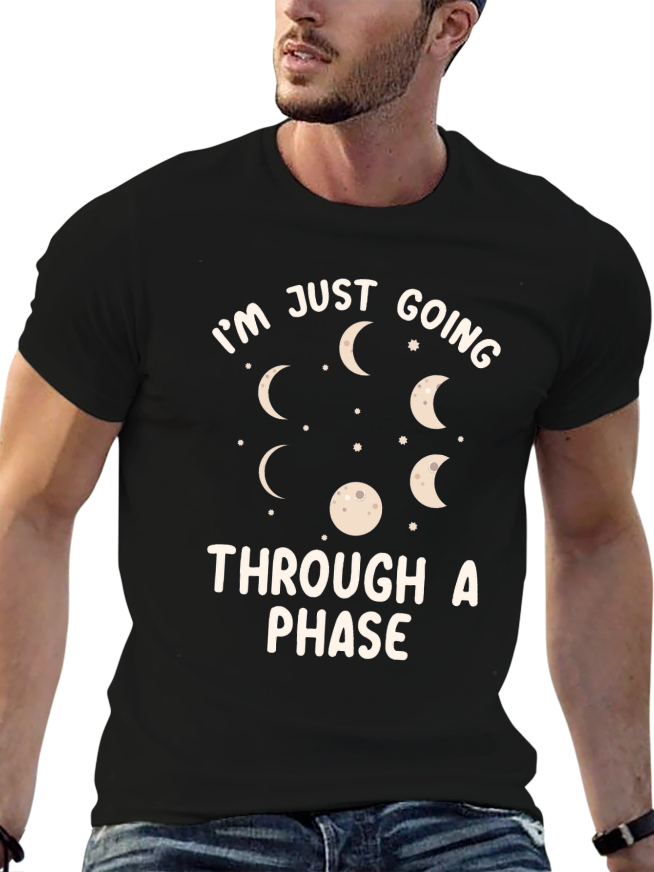 Moon Phase Graphic T-Shirt - Going Through a Phase