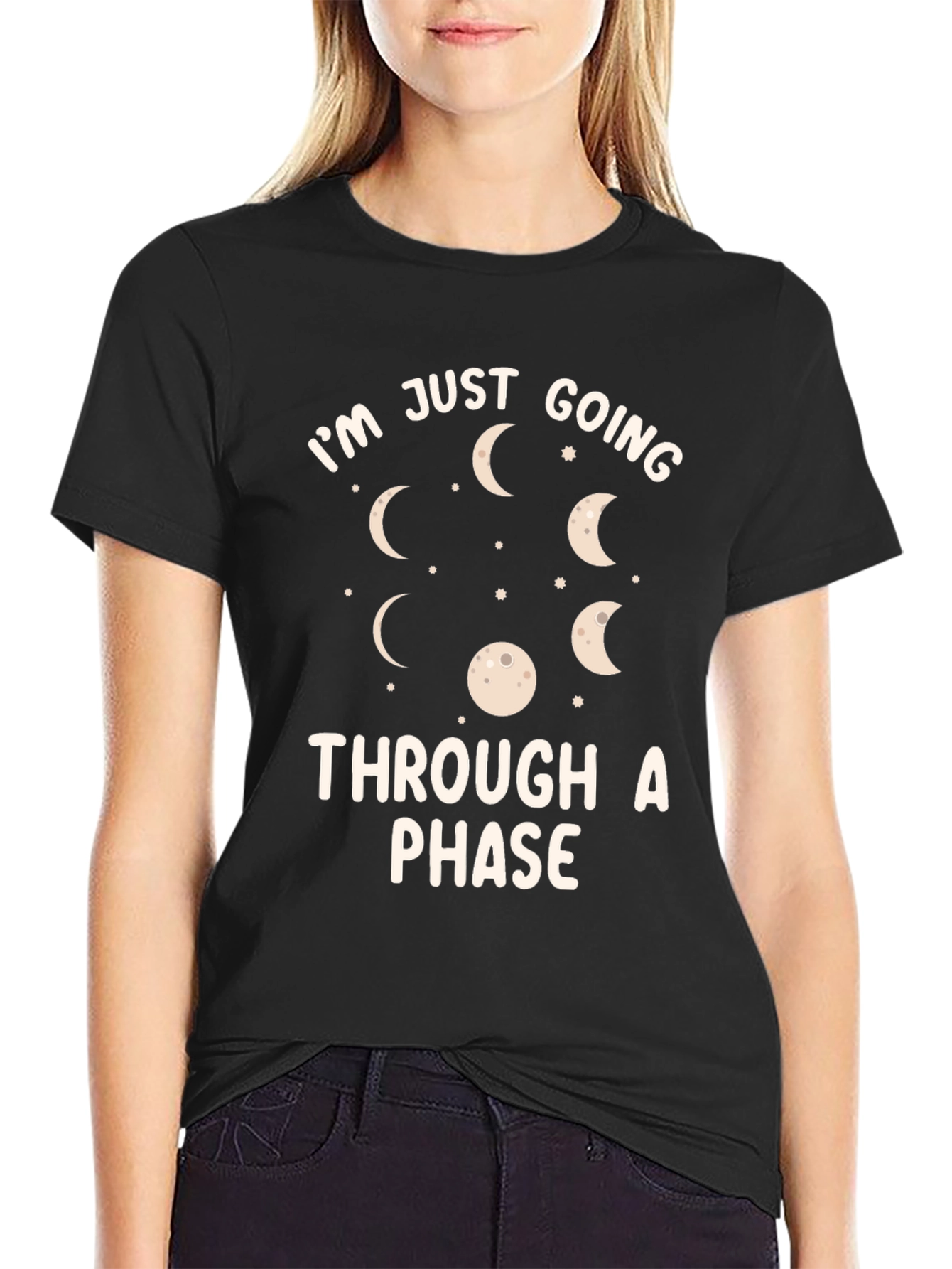 Moon Phase Graphic T-Shirt - Going Through a Phase