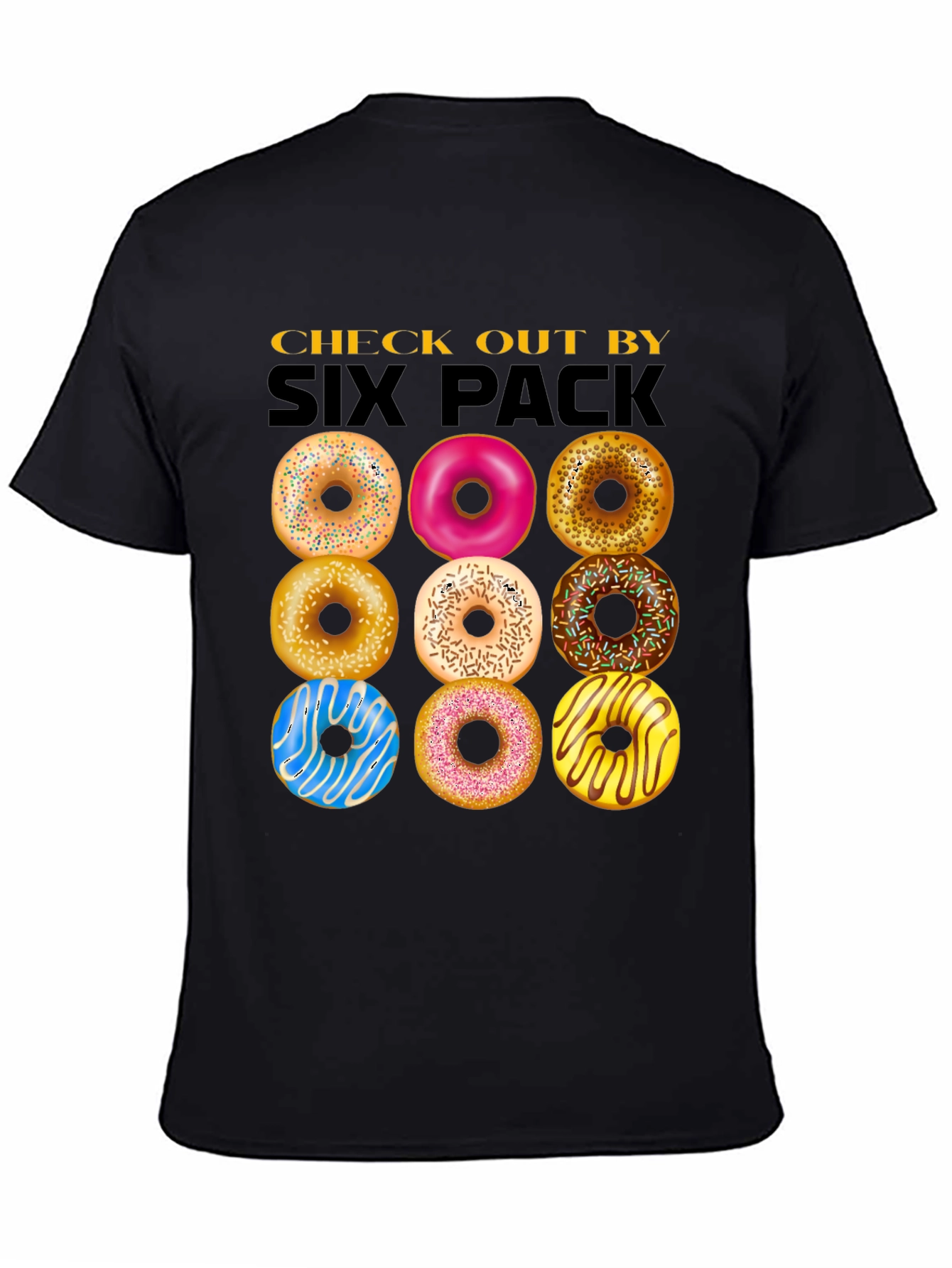 Donut Six Pack T-Shirt - Sweet Treat Graphic Tee