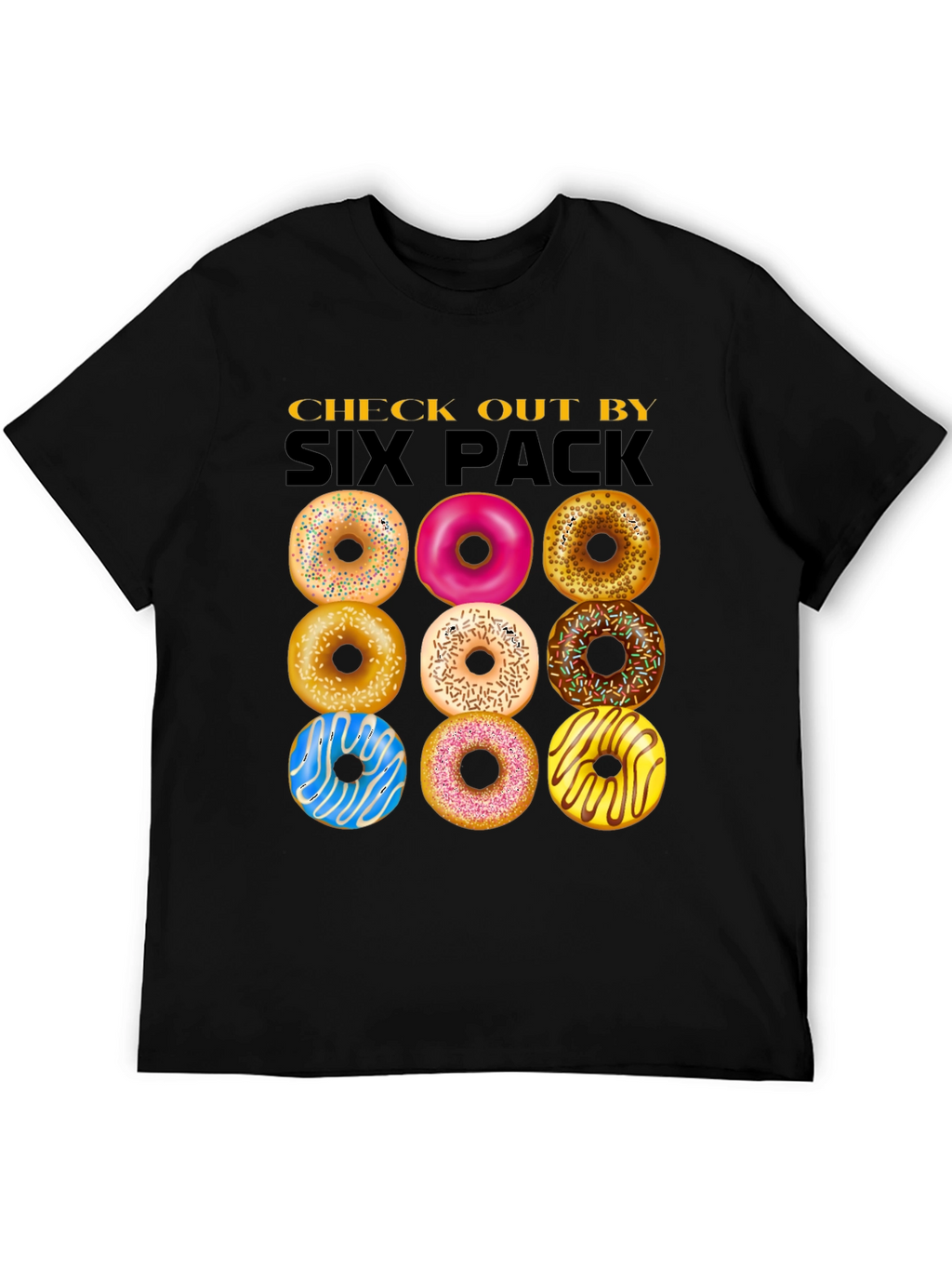 Donut Six Pack T-Shirt - Sweet Treat Graphic Tee