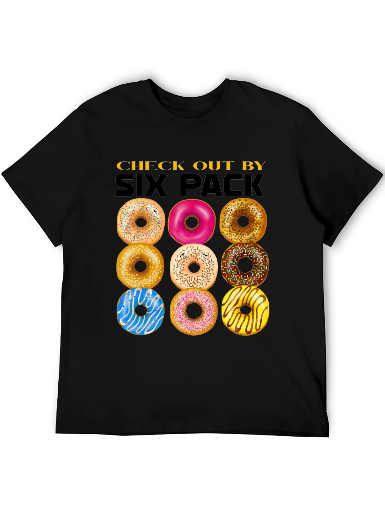 Donut Six Pack T-Shirt - Sweet Treat Graphic Tee