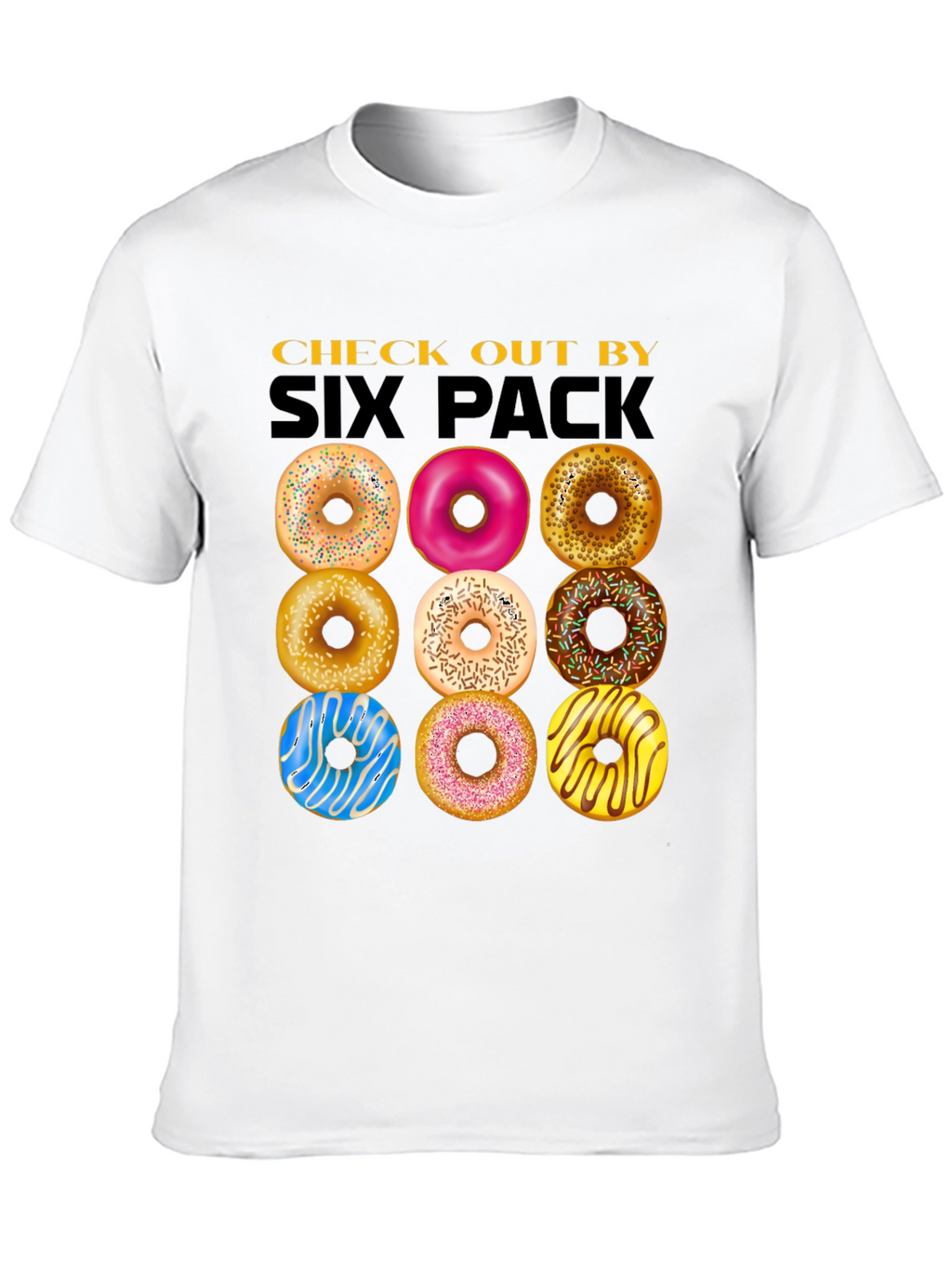 Donut Six Pack T-Shirt - Sweet Treat Graphic Tee