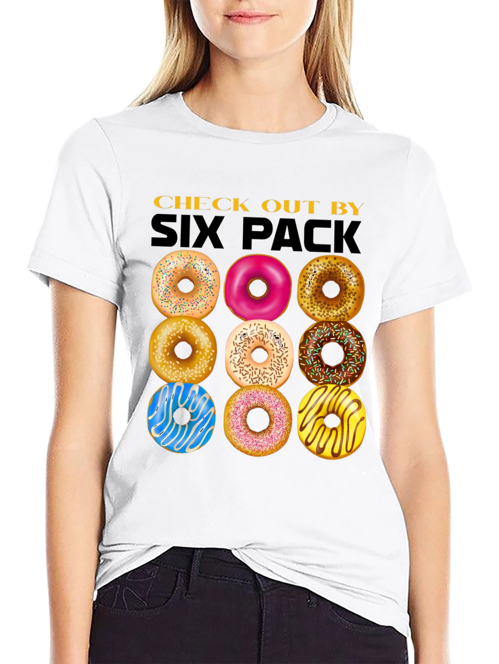 Donut Six Pack T-Shirt - Sweet Treat Graphic Tee