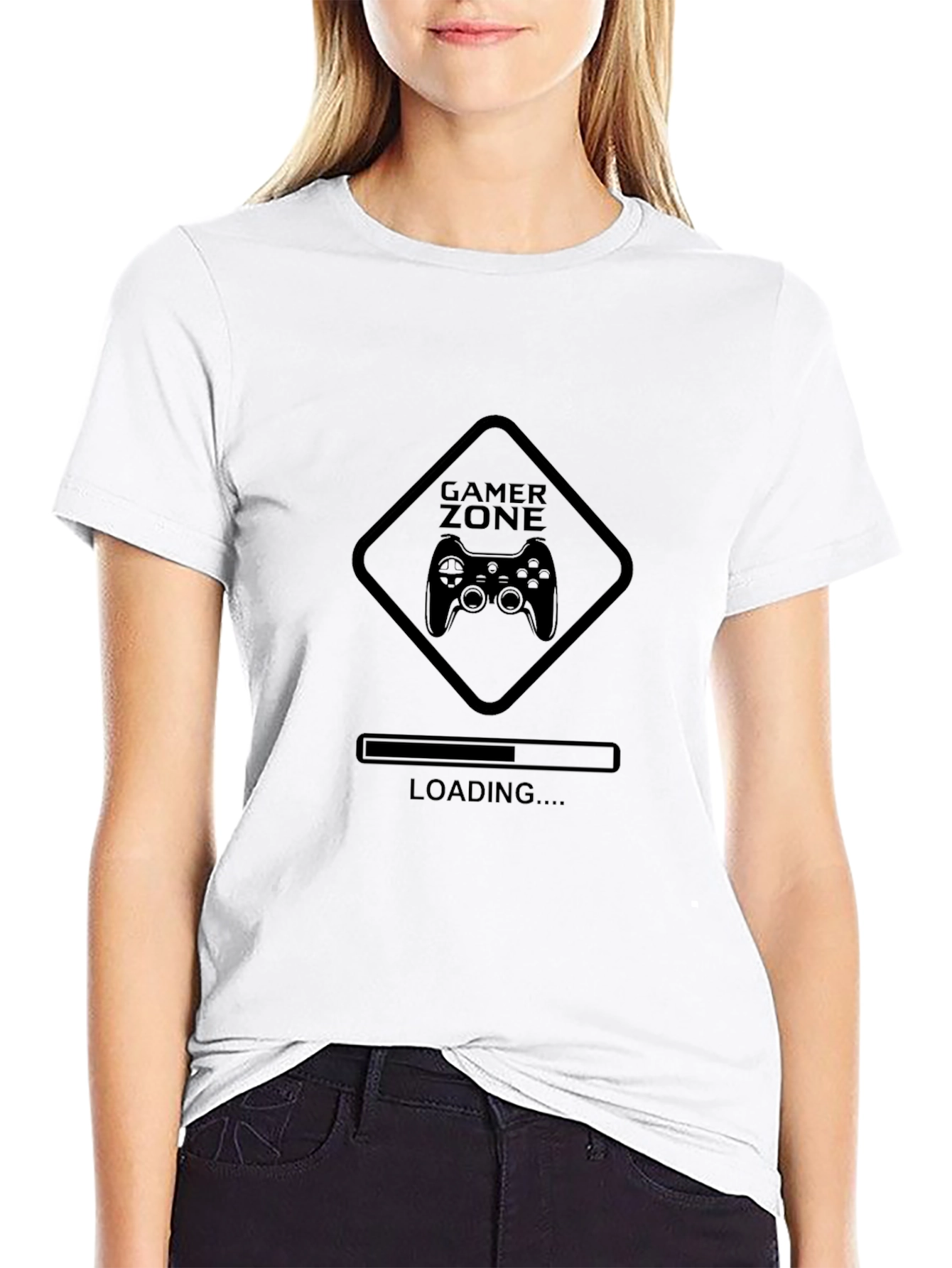 Gamer Zone Loading Black T-Shirt