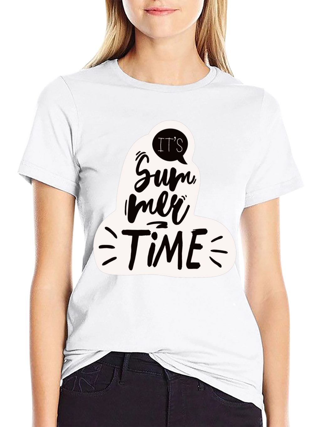 Its Summer Time Black Graphic Tee