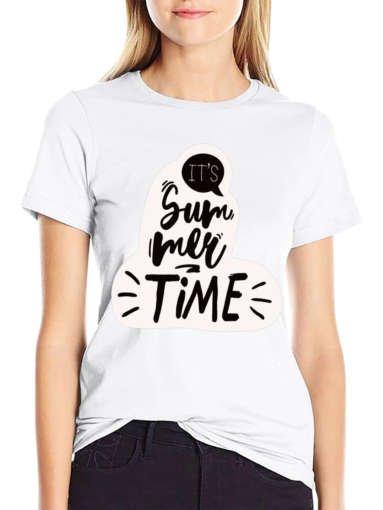 Its Summer Time Black Graphic Tee