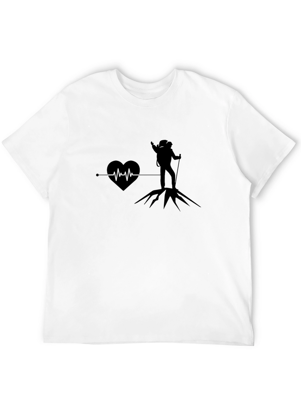 Hiking Heartbeat T-Shirt - Mountain Adventure
