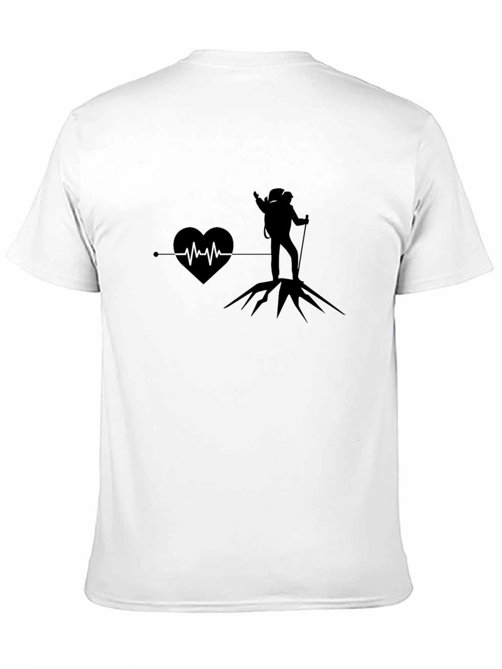 Hiking Heartbeat T-Shirt - Mountain Adventure