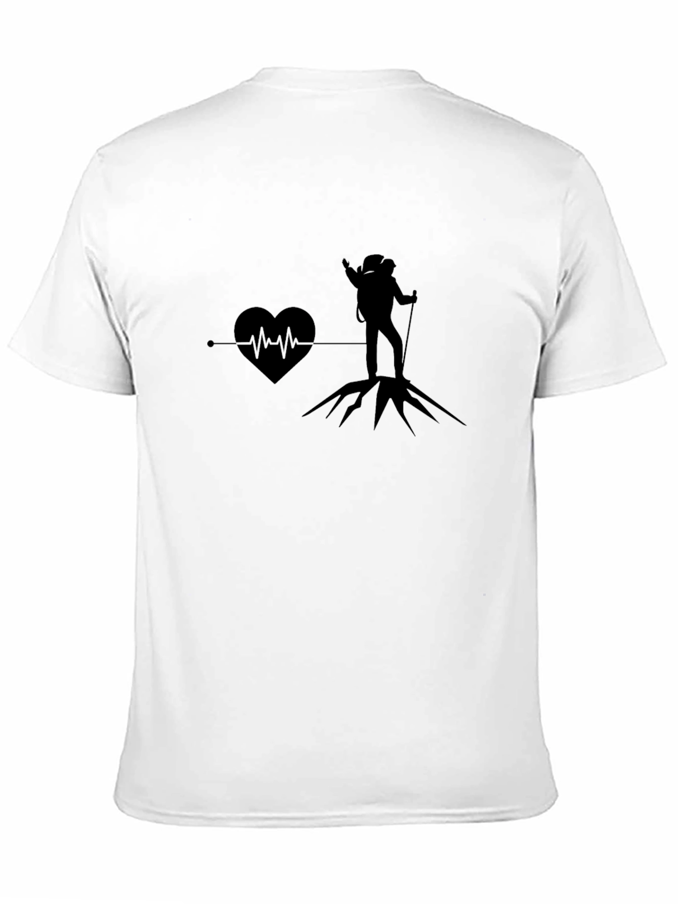 Hiking Heartbeat T-Shirt - Mountain Adventure