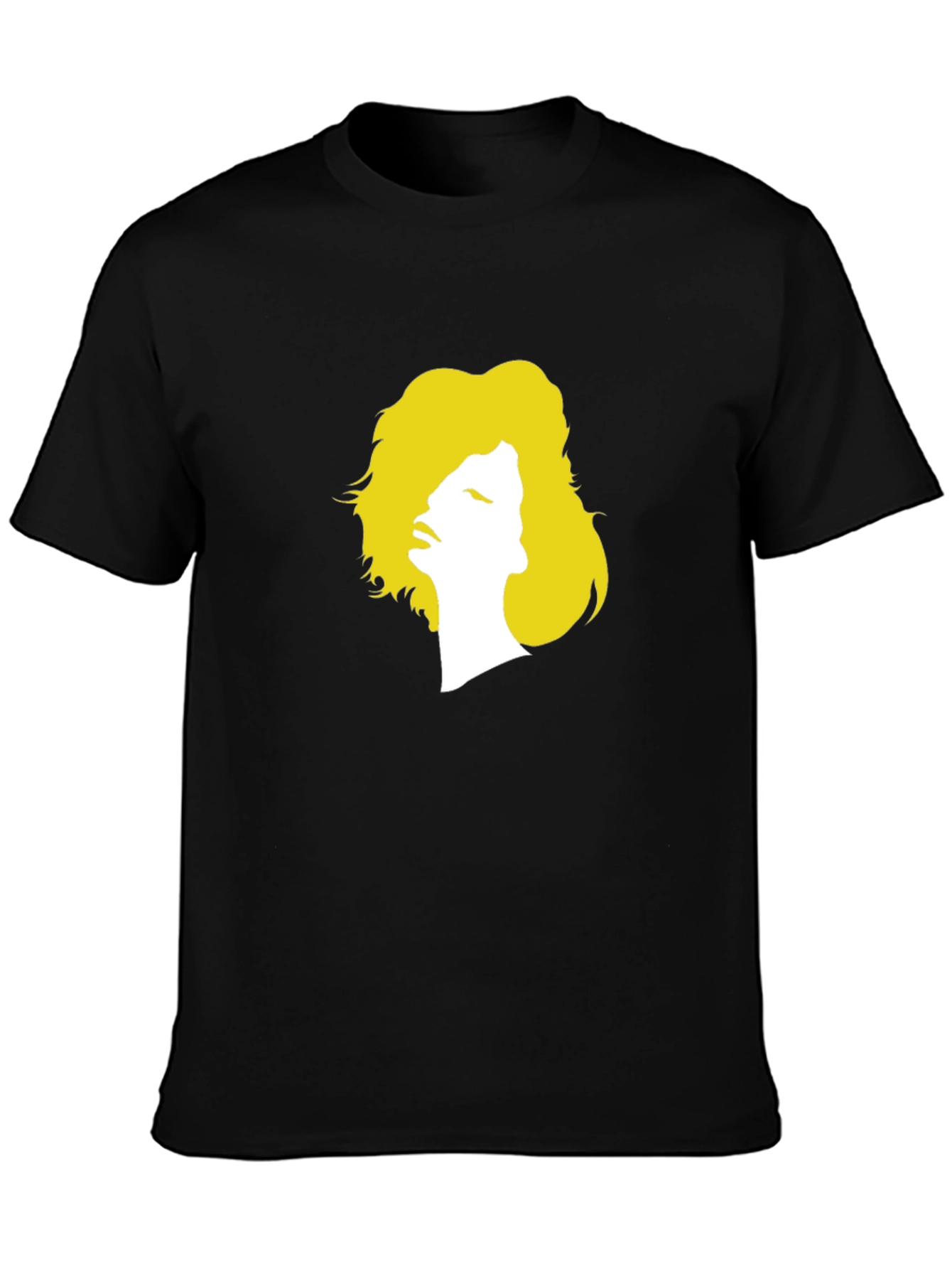 Silhouette Graphic Print Tee - Unisex Black T-Shirt