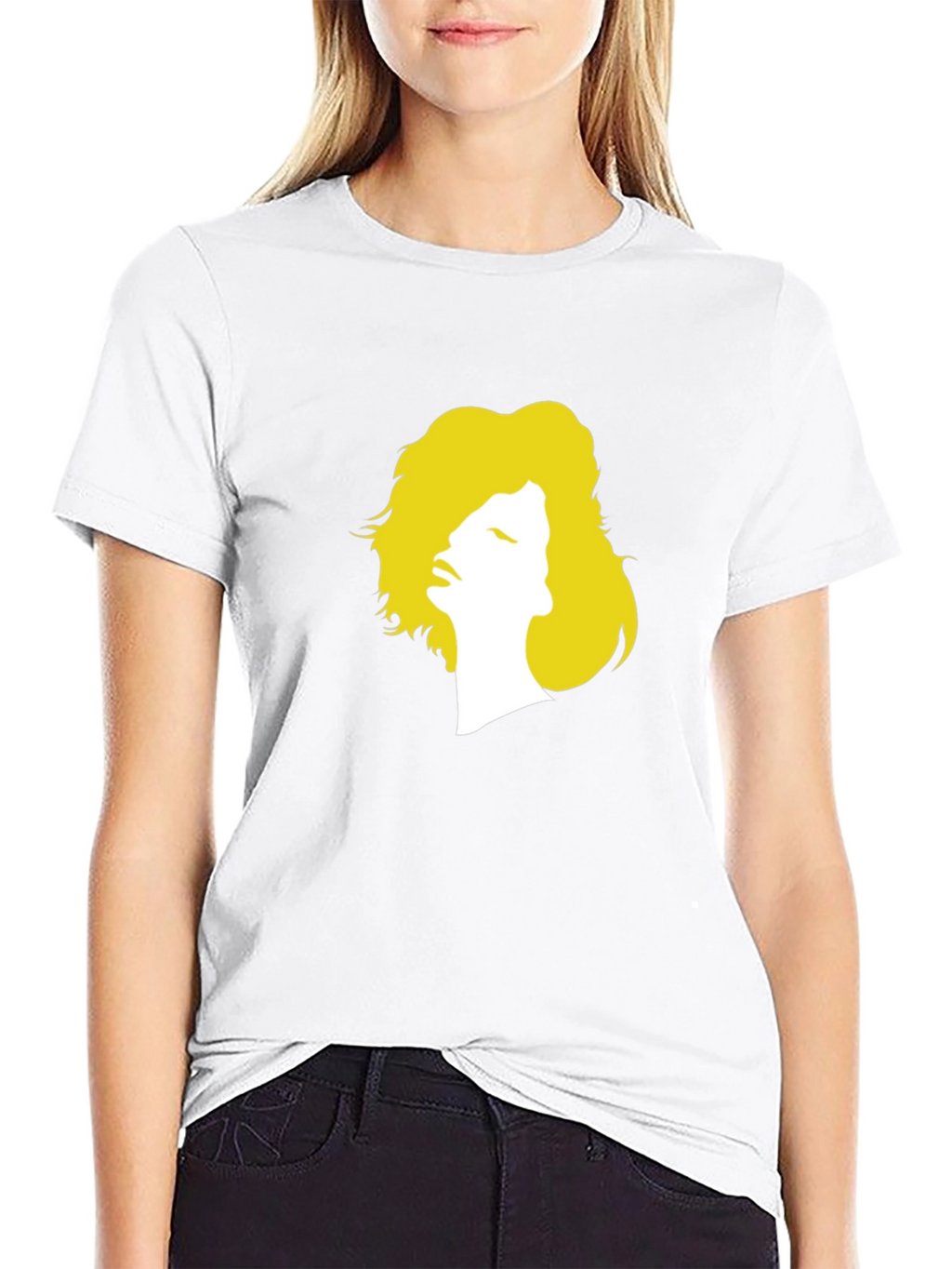 Silhouette Graphic Print Tee - Unisex Black T-Shirt