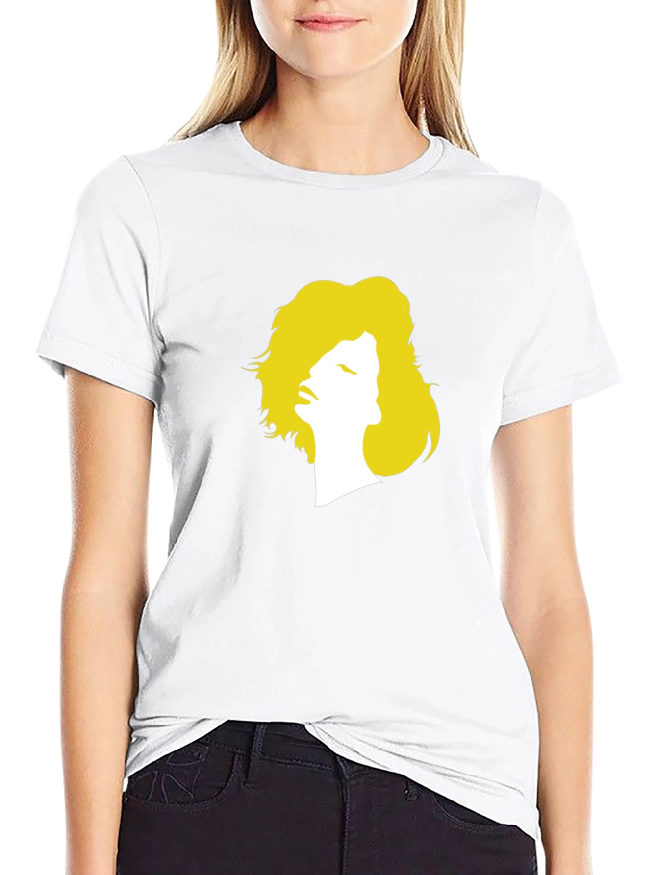 Silhouette Graphic Print Tee - Unisex Black T-Shirt