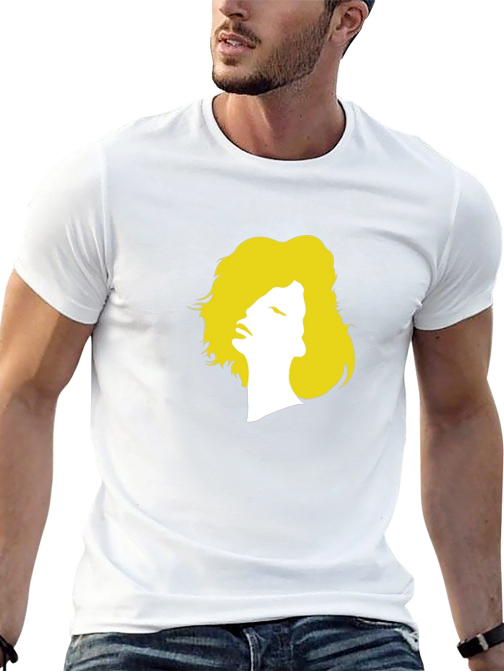 Silhouette Graphic Print Tee - Unisex Black T-Shirt