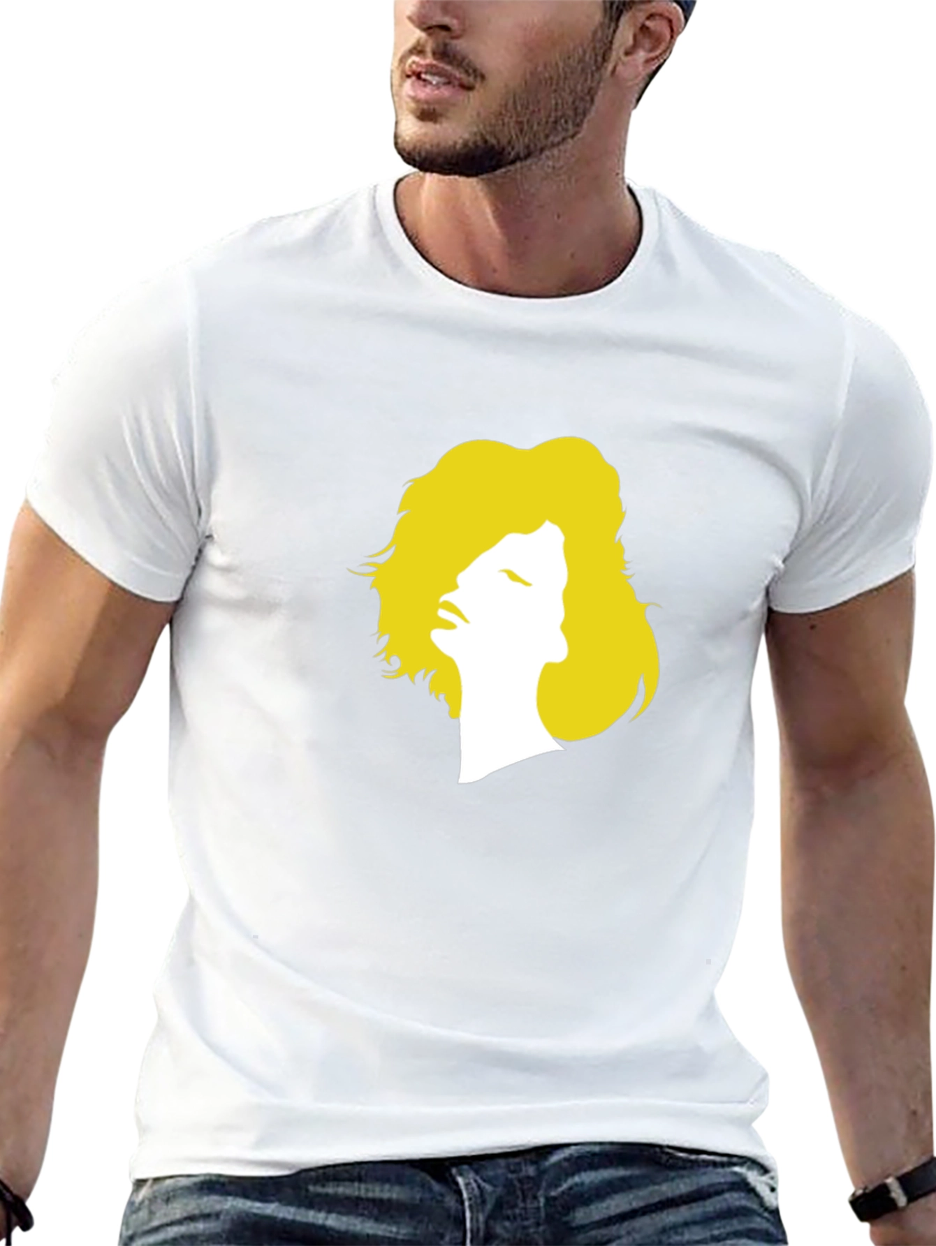 Silhouette Graphic Print Tee - Unisex Black T-Shirt