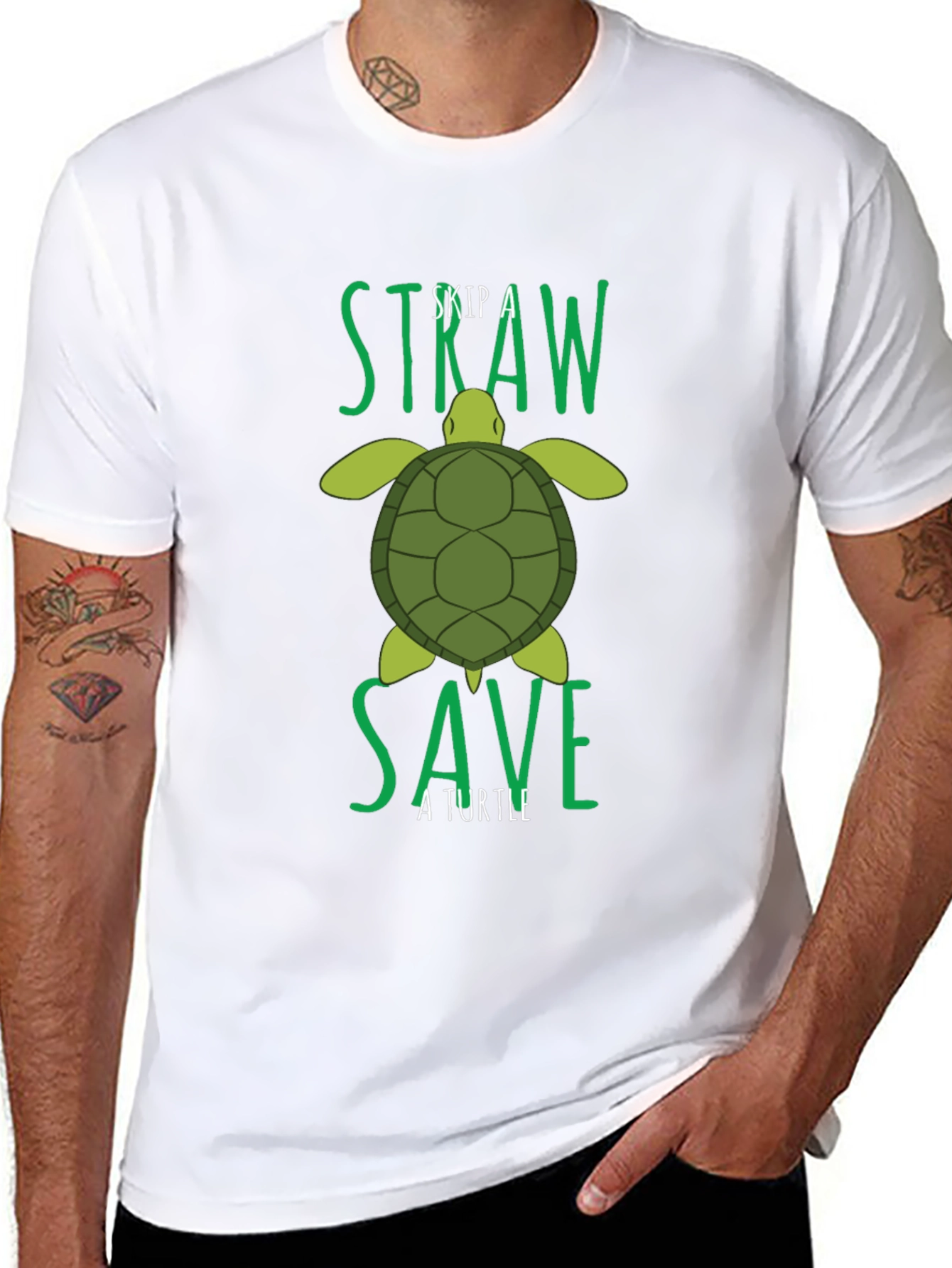Skip a Straw Save a Turtle Graphic Tee