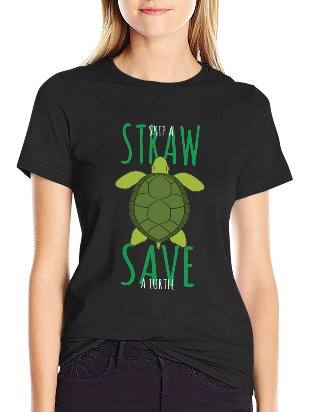 Skip a Straw Save a Turtle Graphic Tee