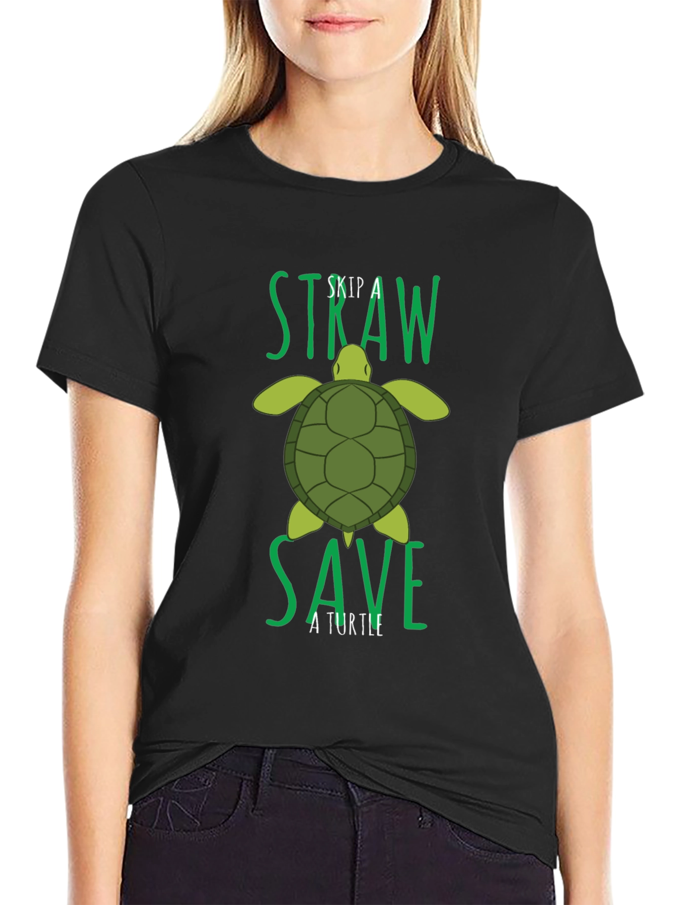 Skip a Straw Save a Turtle Graphic Tee
