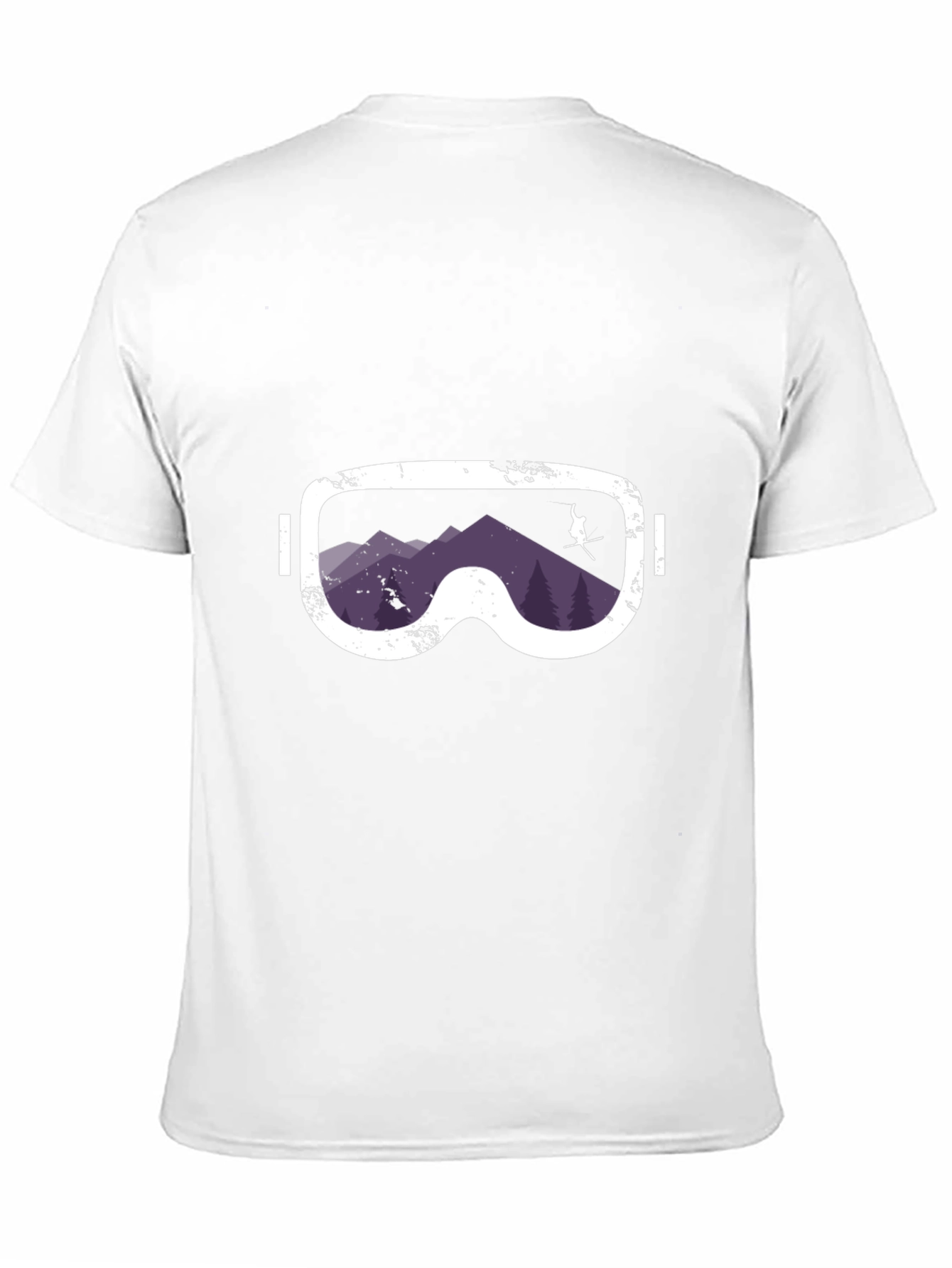 Ski Goggles Mountain Scene Graphic Tee