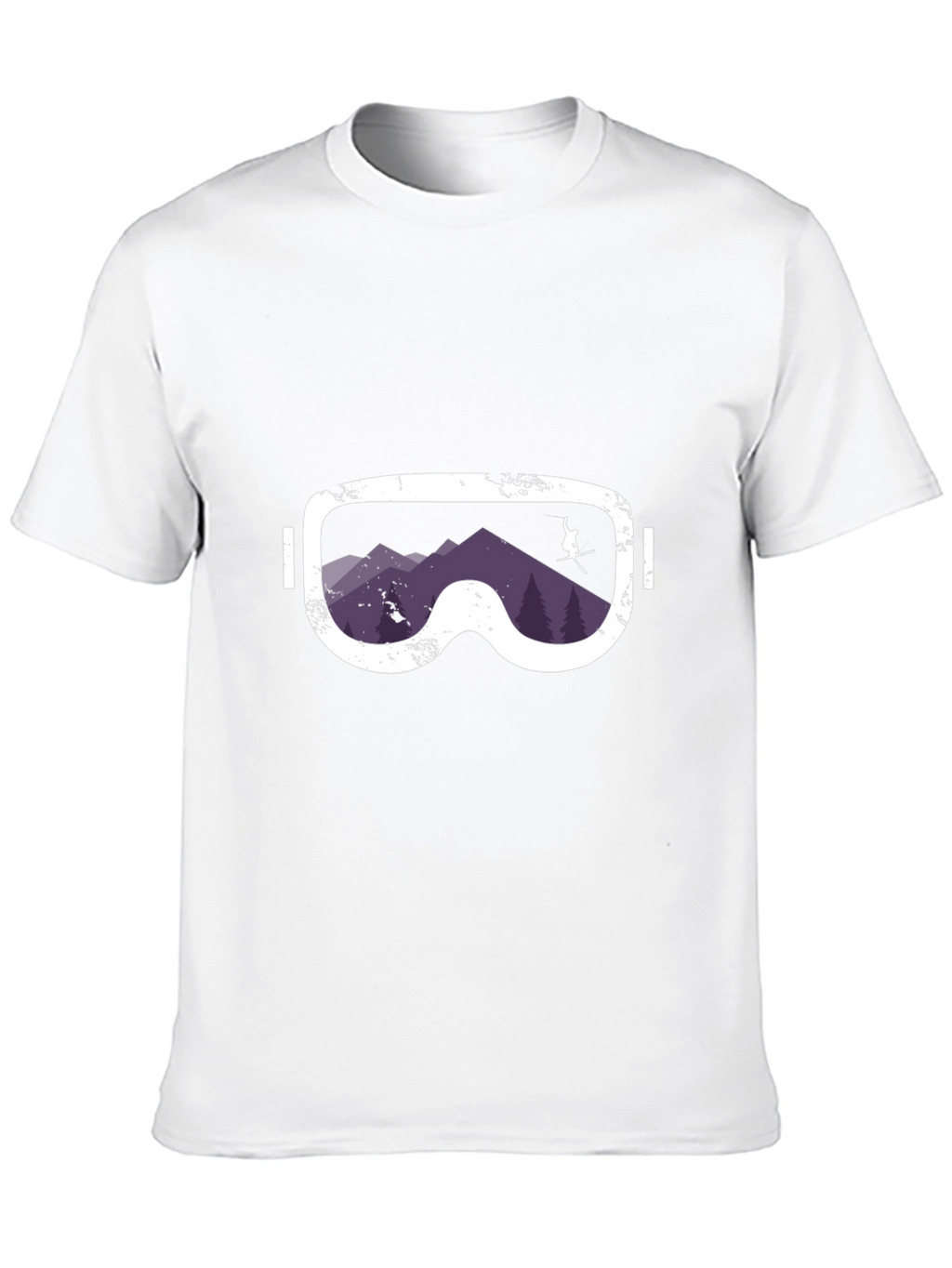 Ski Goggles Mountain Scene Graphic Tee