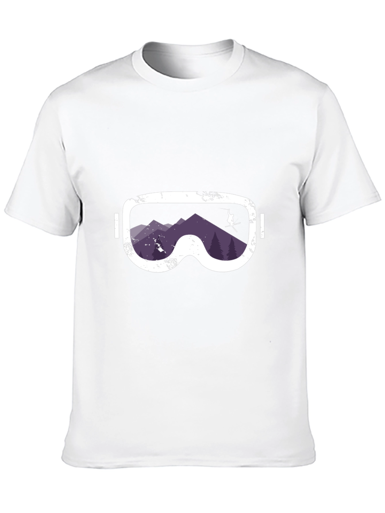 Ski Goggles Mountain Scene Graphic Tee