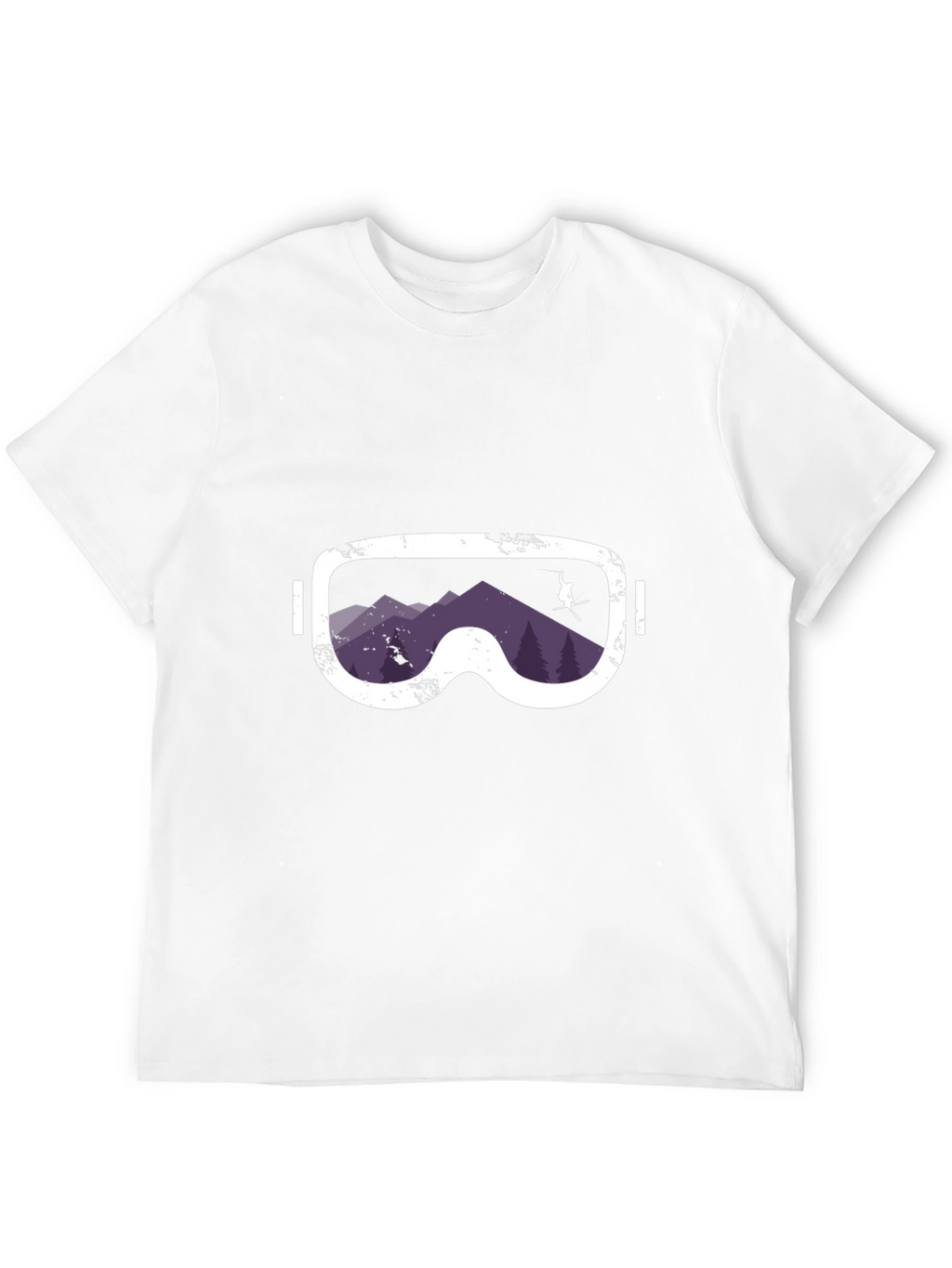 Ski Goggles Mountain Scene Graphic Tee