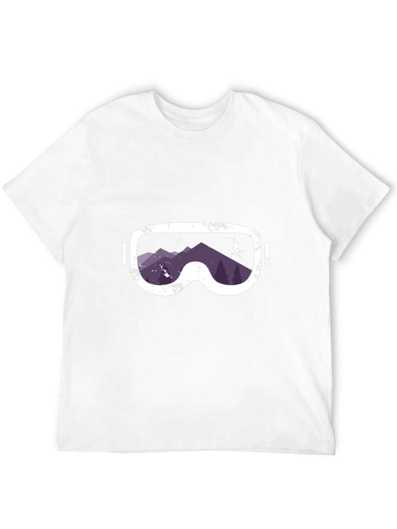 Ski Goggles Mountain Scene Graphic Tee