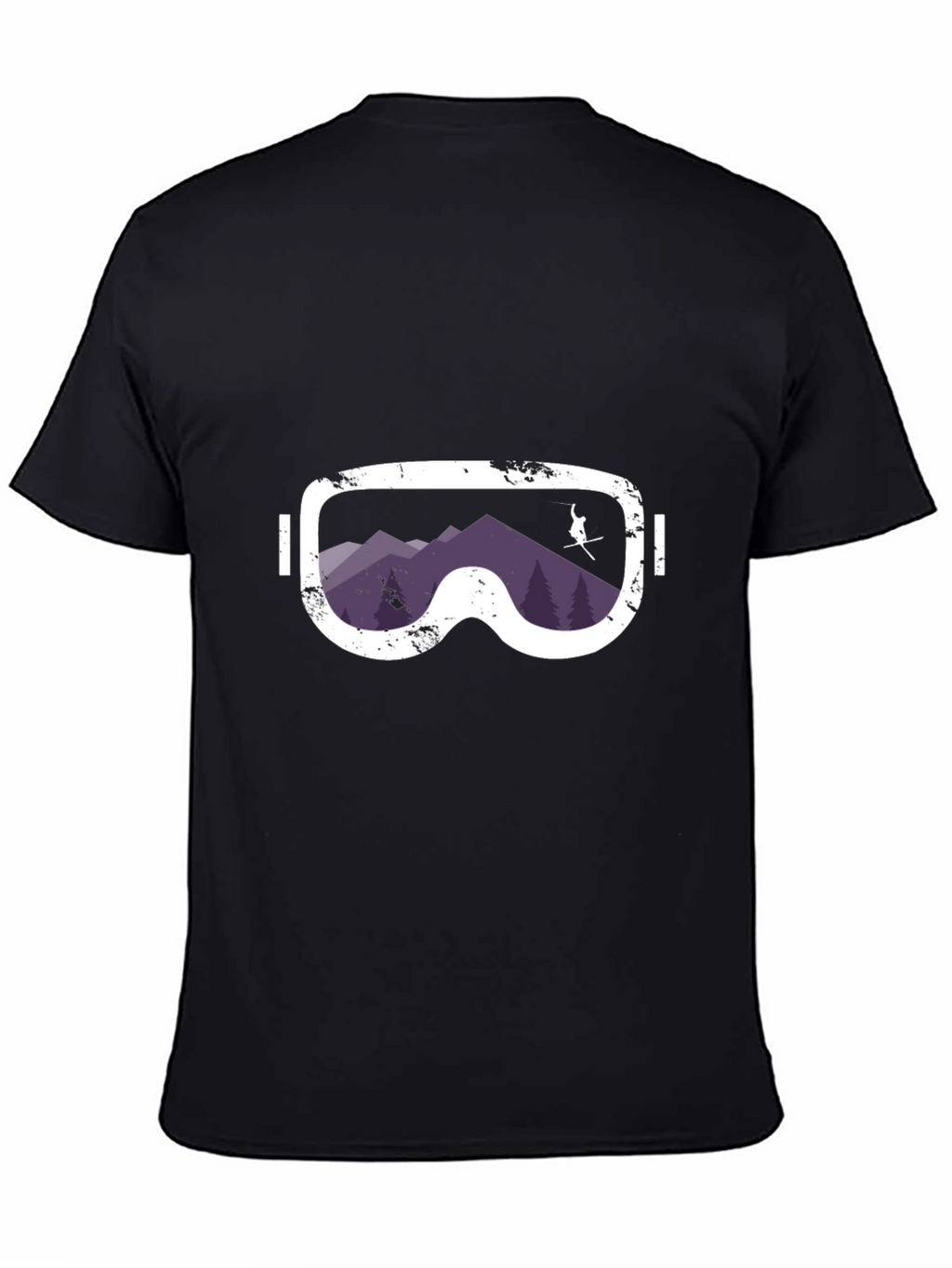 Ski Goggles Mountain Scene Graphic Tee