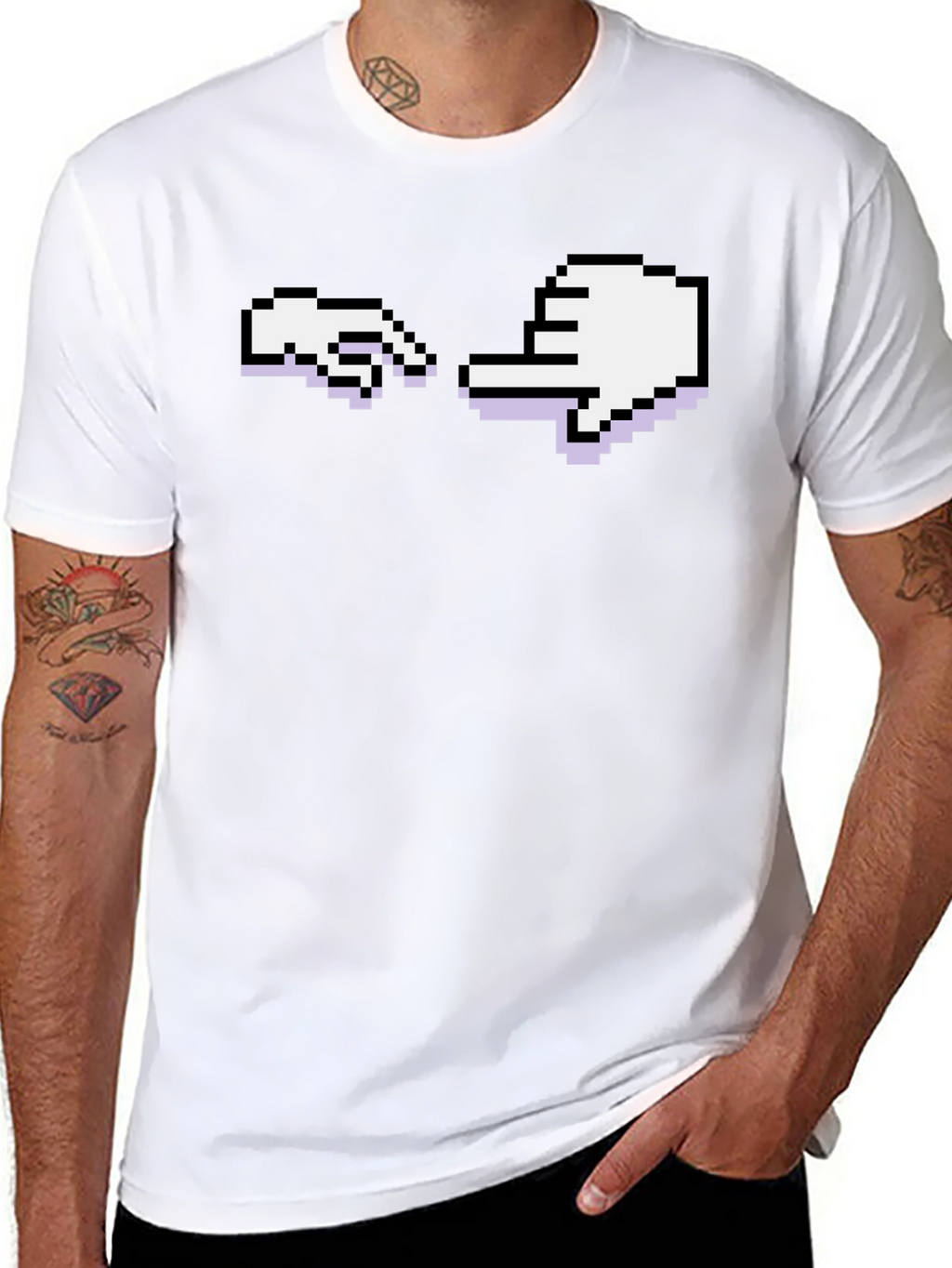 Pixel Hand Creation T-Shirt - Retro Gaming Tee
