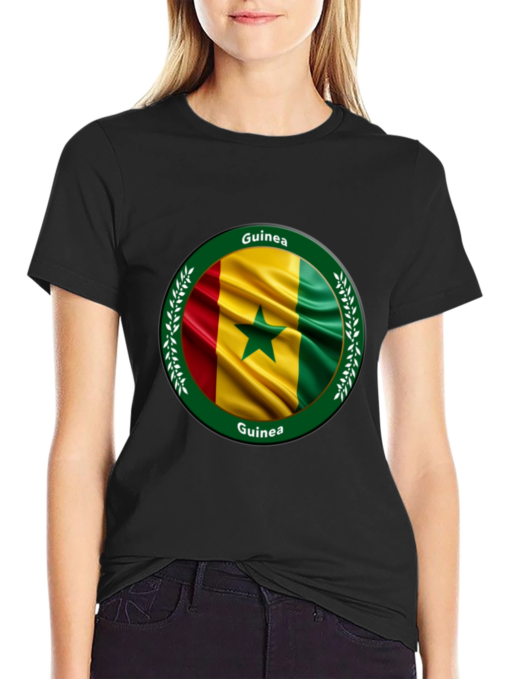 Guinea Flag T-Shirt - Round Design
