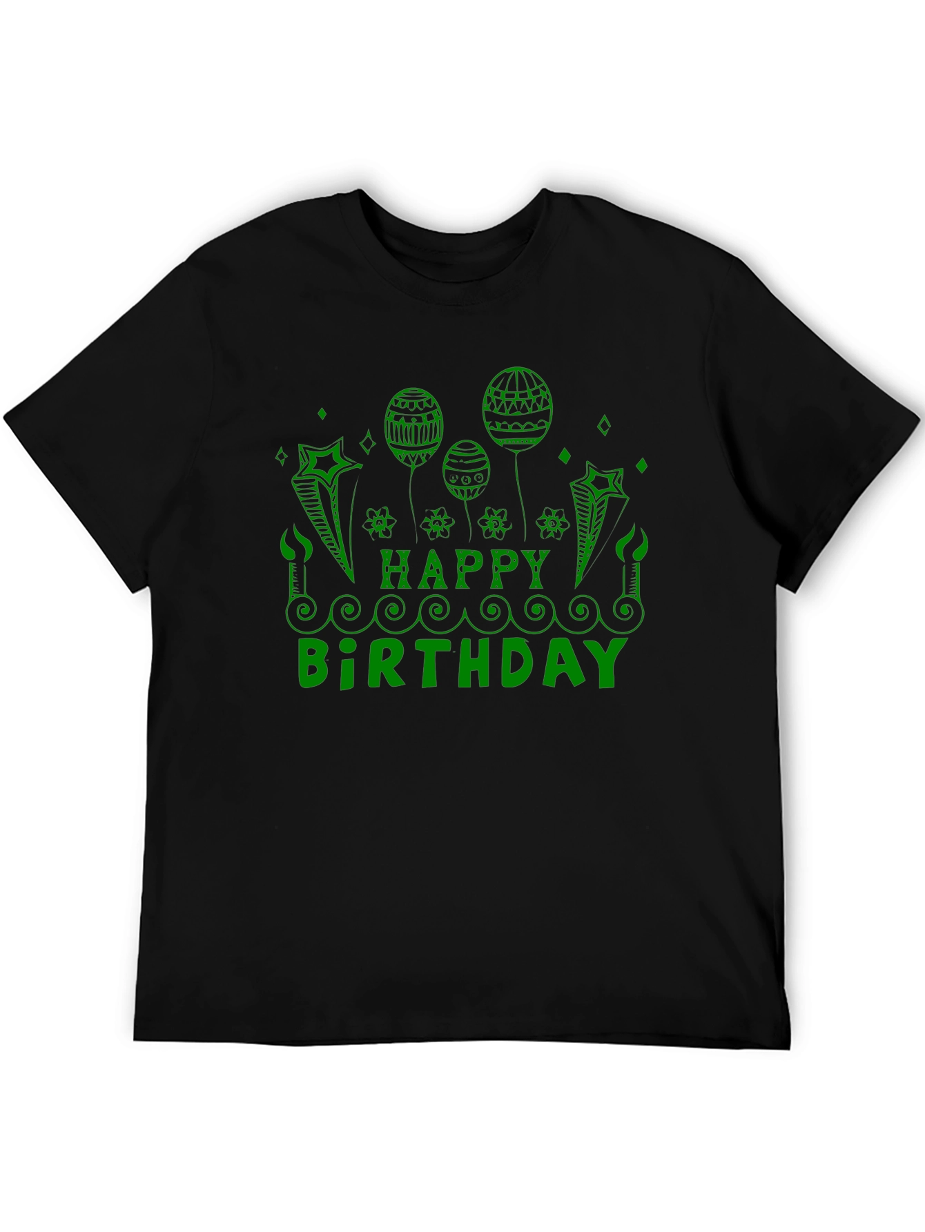 Festive Happy Birthday Graphic Tee