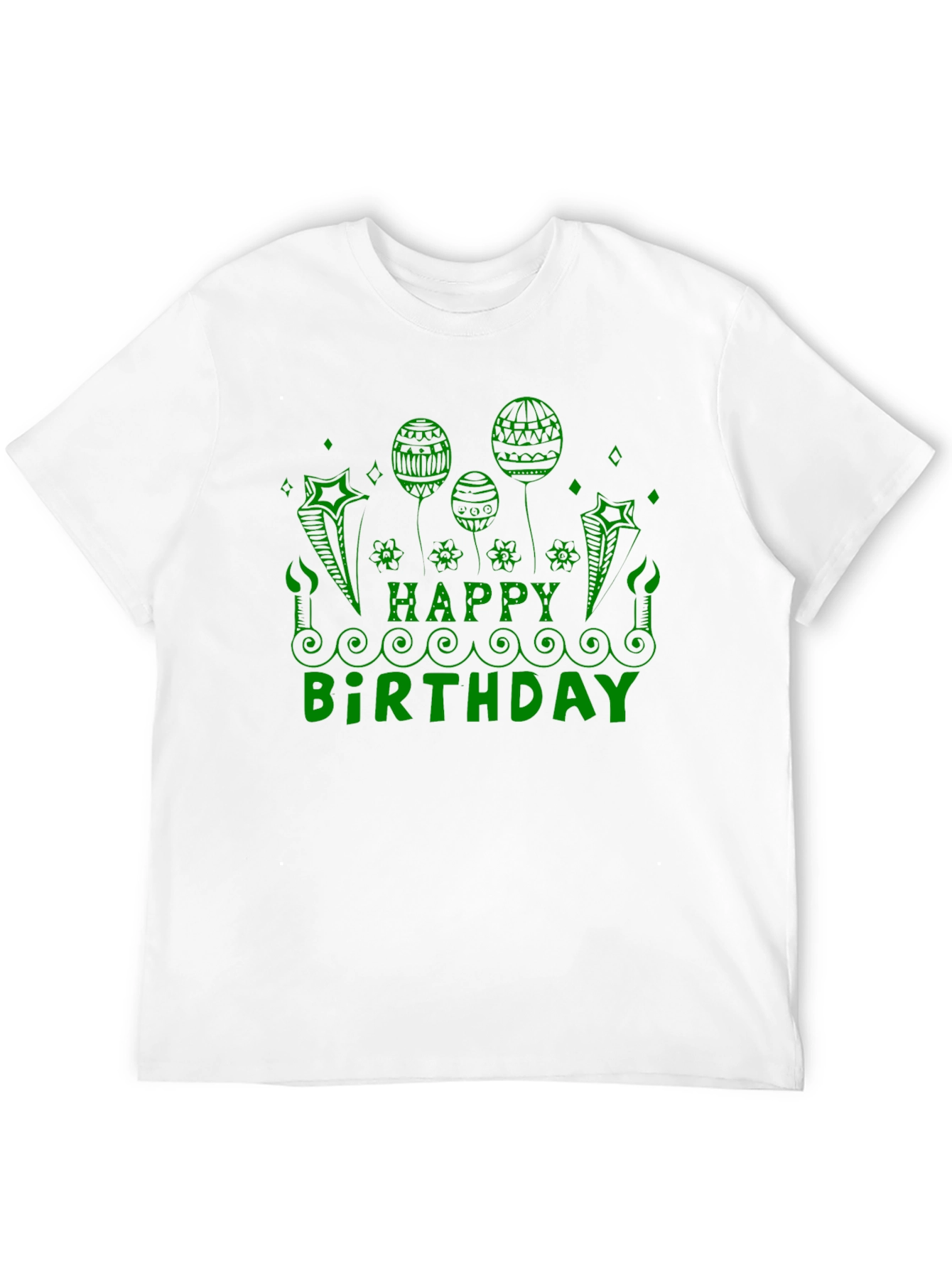 Festive Happy Birthday Graphic Tee