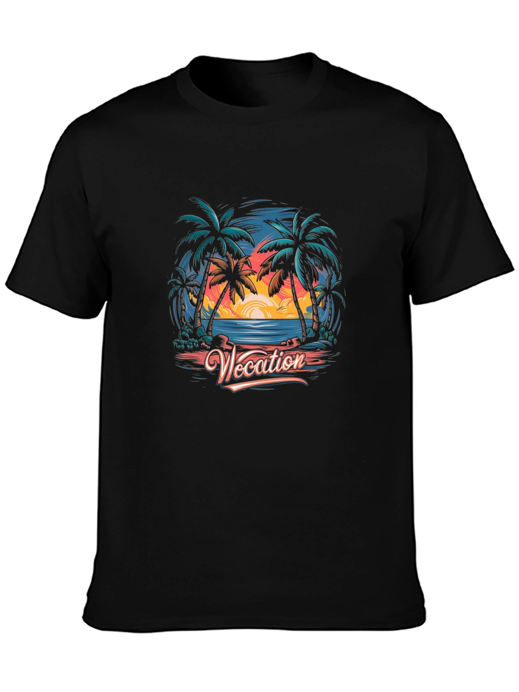 Vacation Palm Tree Graphic Tee - Island Getaway